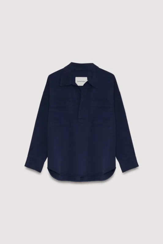 TNS Tencel Woman Shirt Infinite Navy made by The New Society