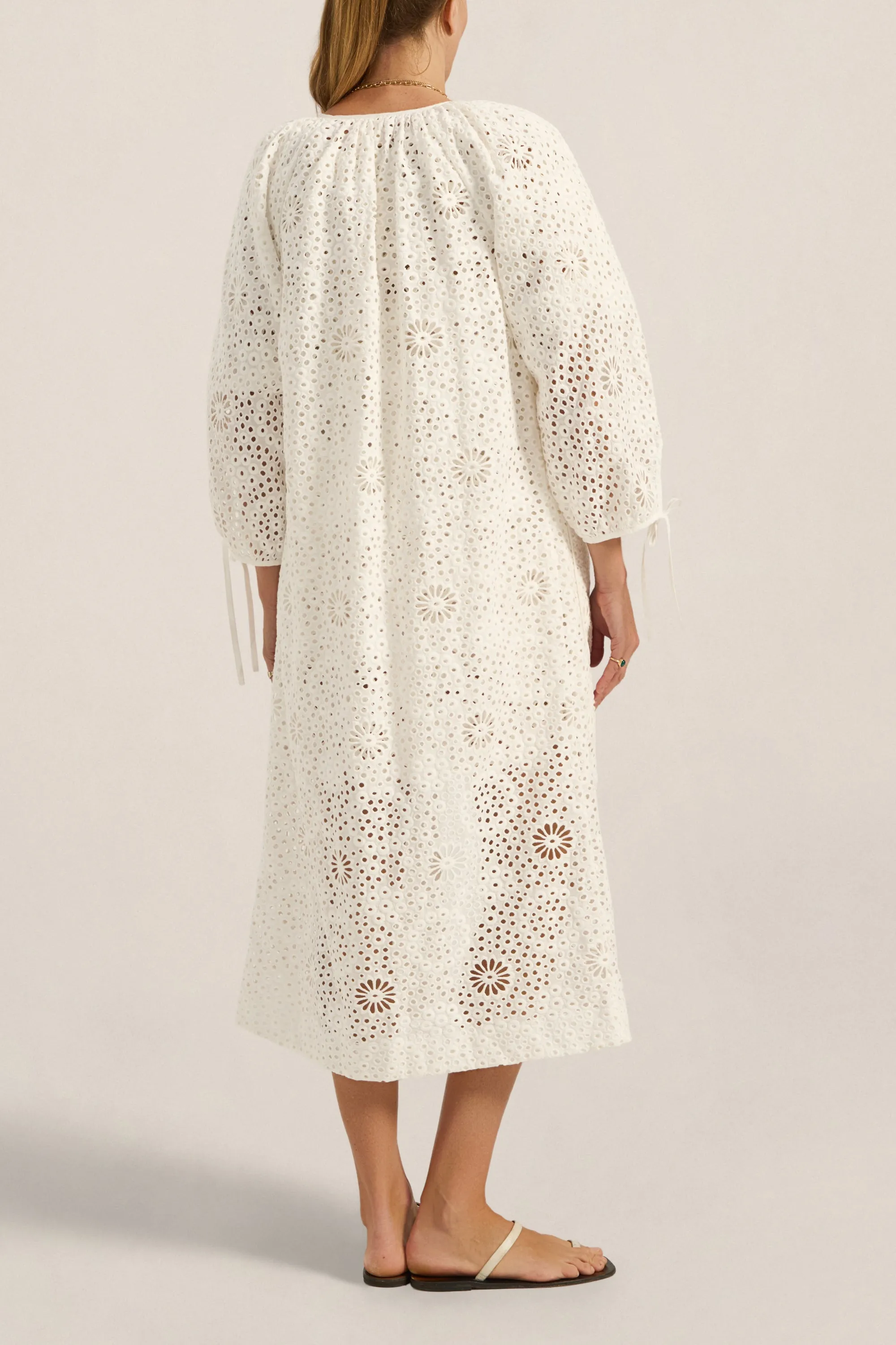 Delian White Eyelet Coat sold by ILIO NEMA product image thumbnail 4