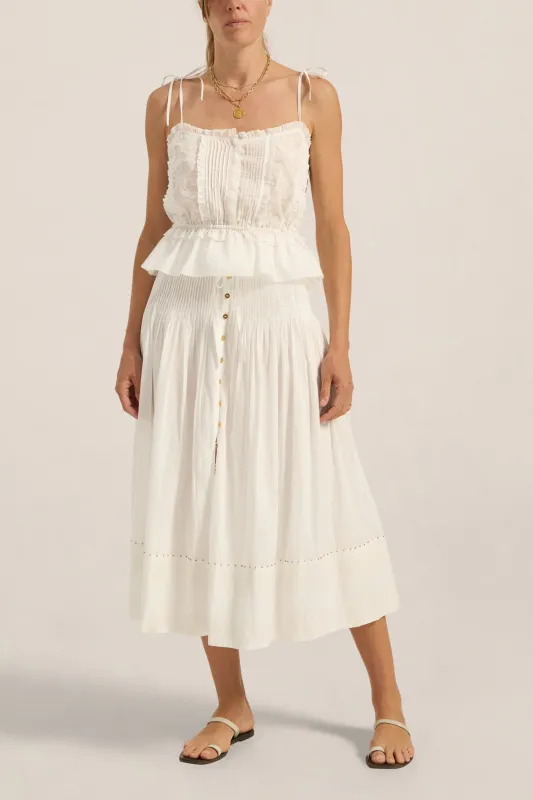 Diana White Voile Skirt made by ILIO NEMA