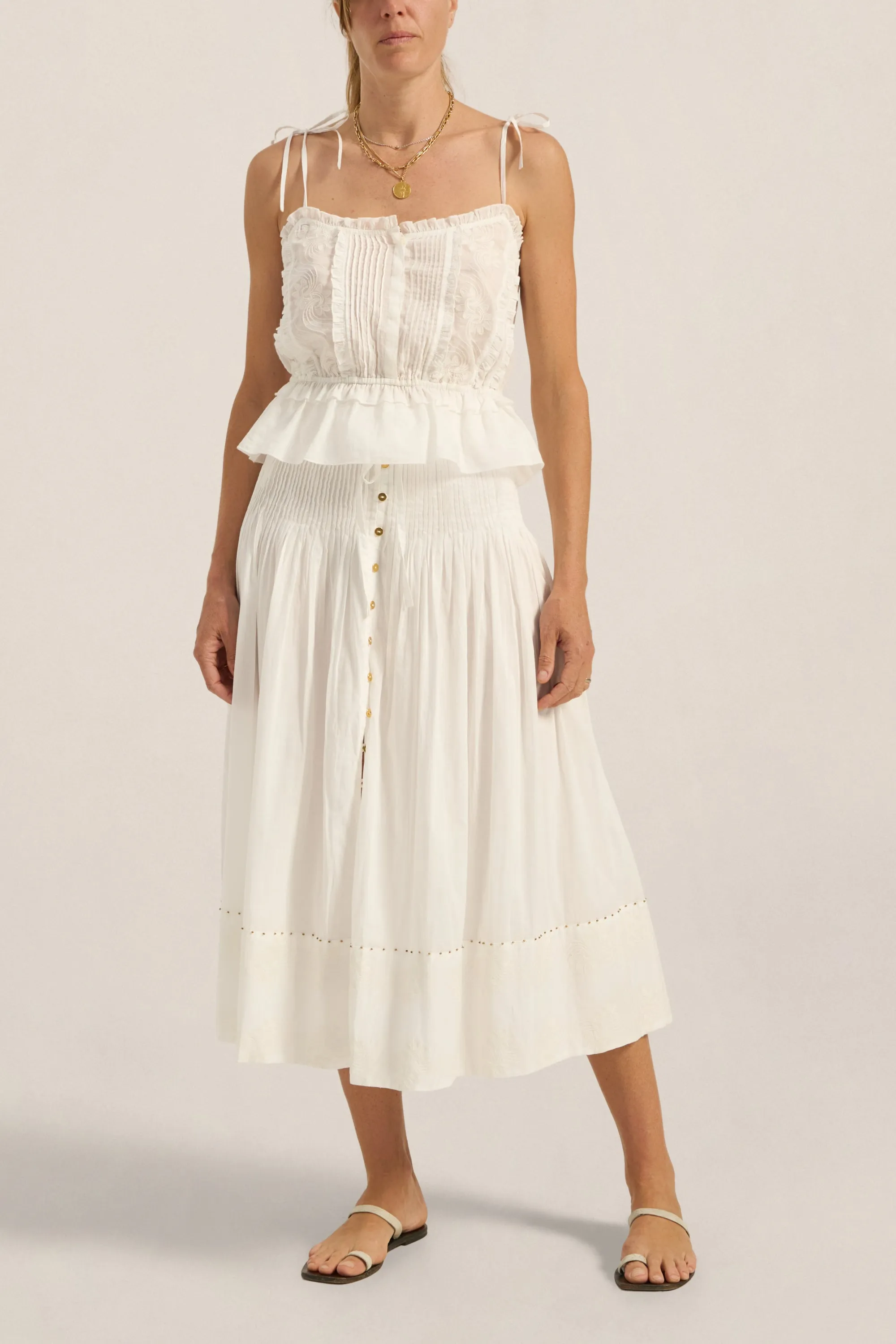 Diana White Voile Skirt sold by ILIO NEMA