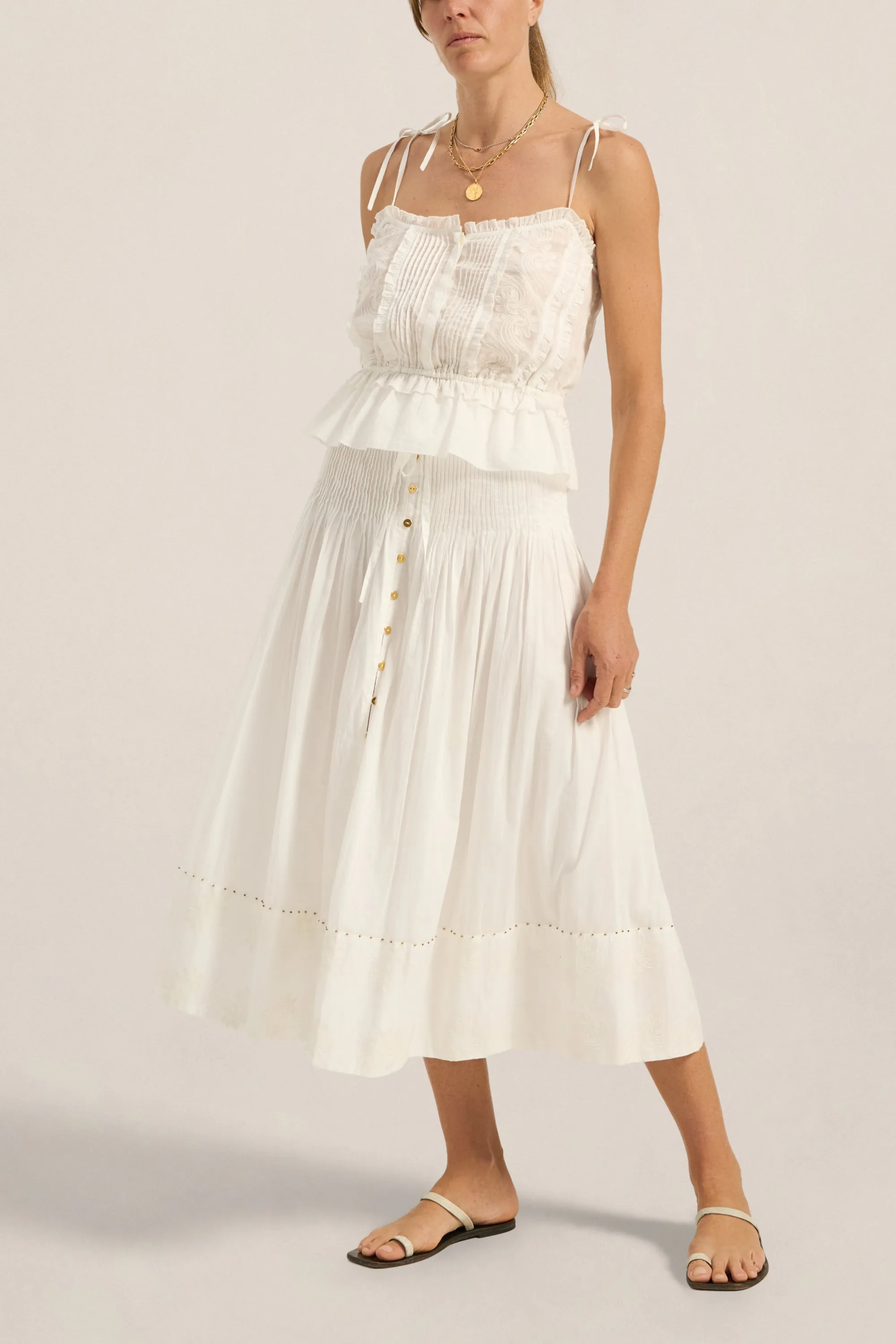 Diana White Voile Skirt sold by ILIO NEMA product image thumbnail 2
