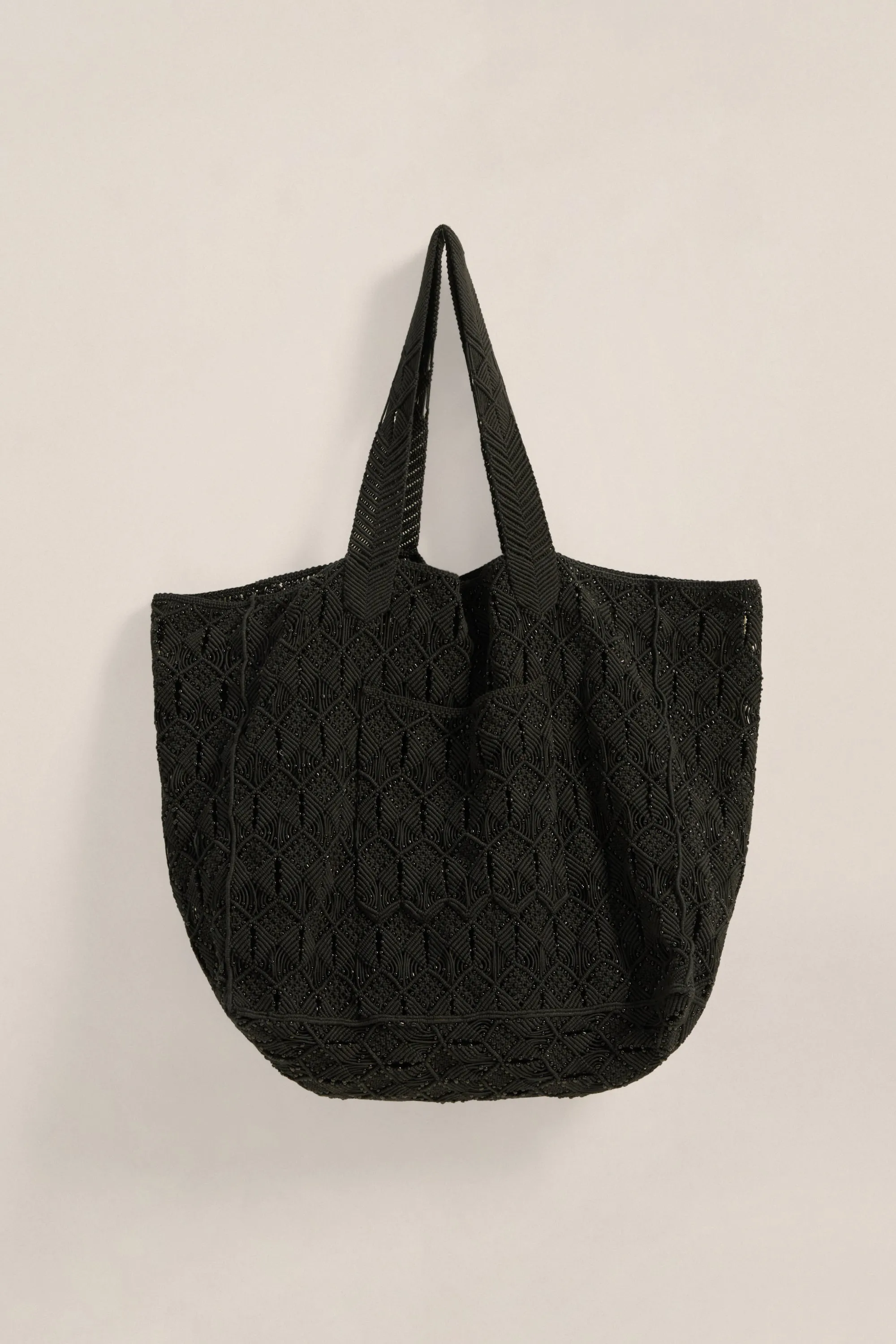 Apollo Black Macrame Bag sold by ILIO NEMA