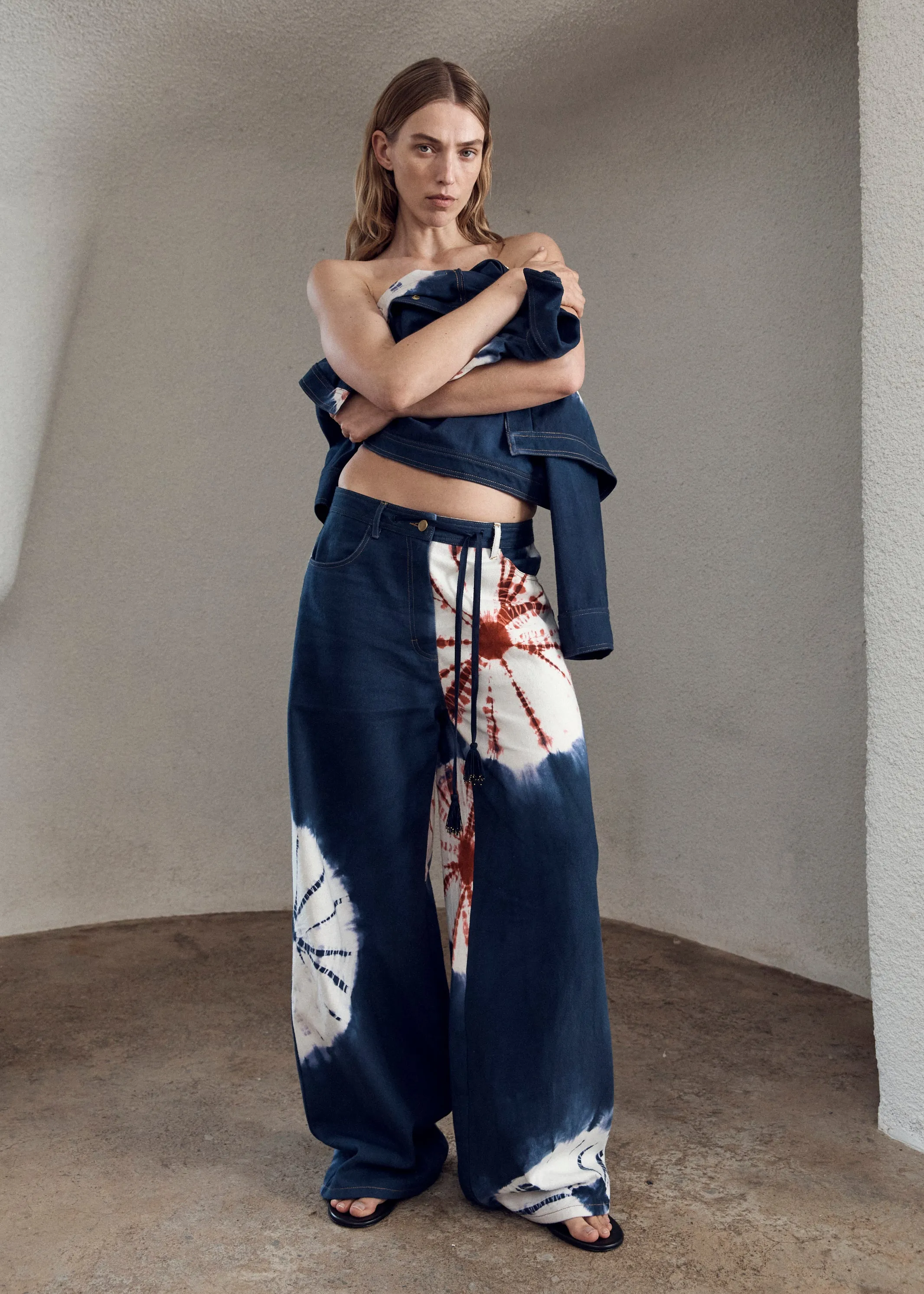 Octavia Hand Tie-Dye Denim Jeans sold by ILIO NEMA product image thumbnail 2