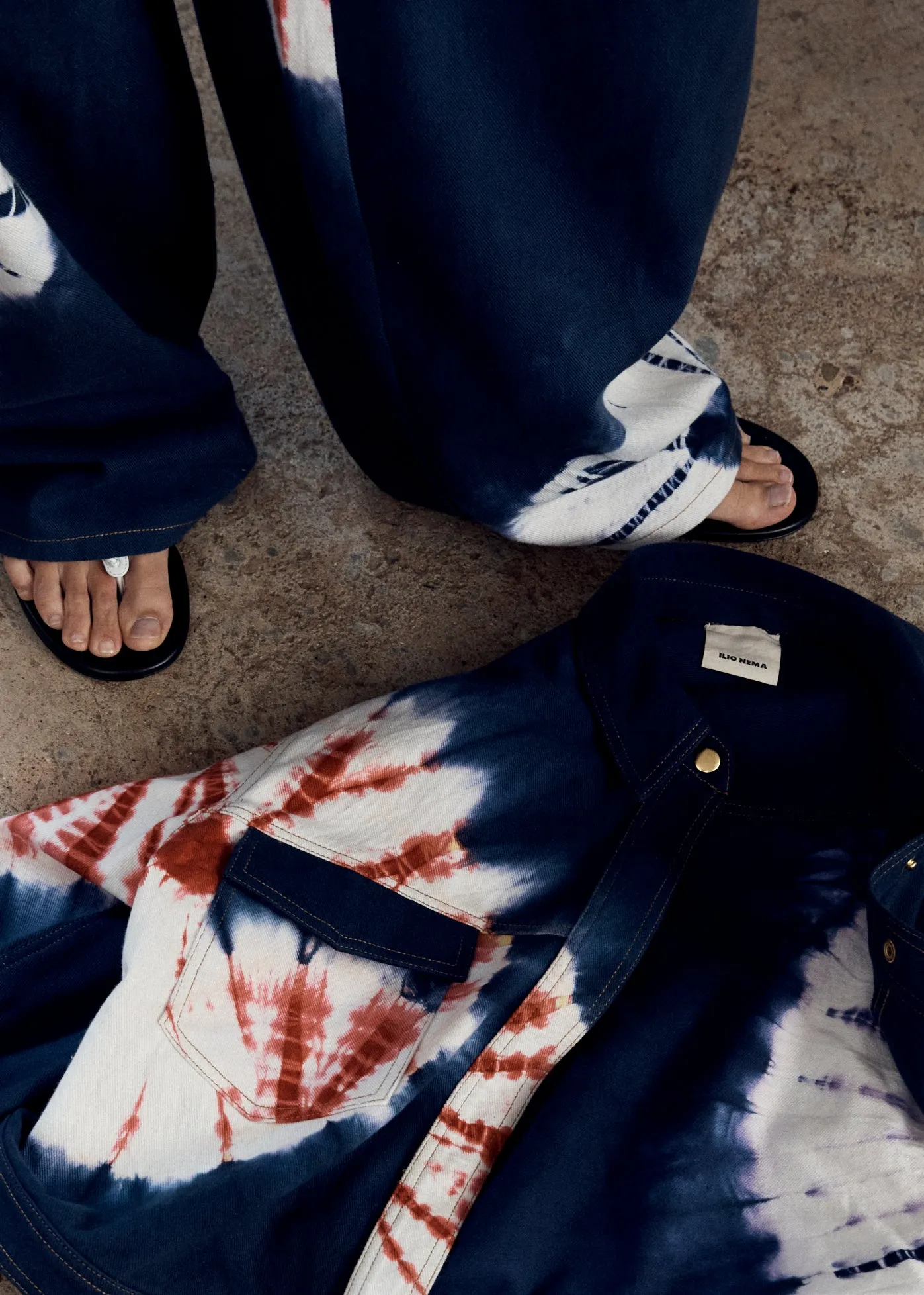 Virgil Hand Tie-Dye Denim Jacket sold by ILIO NEMA product image thumbnail 2