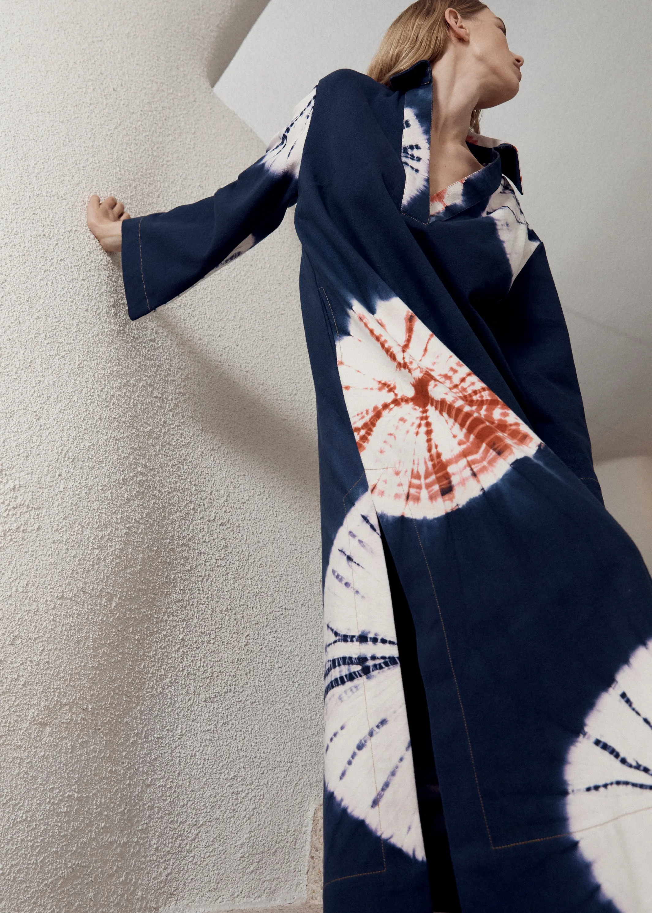 Achilles Hand Tie-Dye Denim Caftan sold by ILIO NEMA product image thumbnail 2