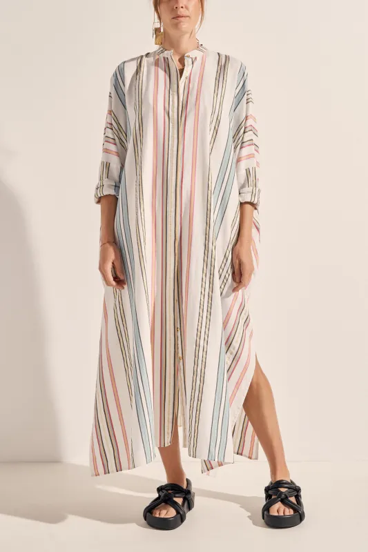 Pollux Byron Stripe Maxi Caftan Dress made by ILIO NEMA