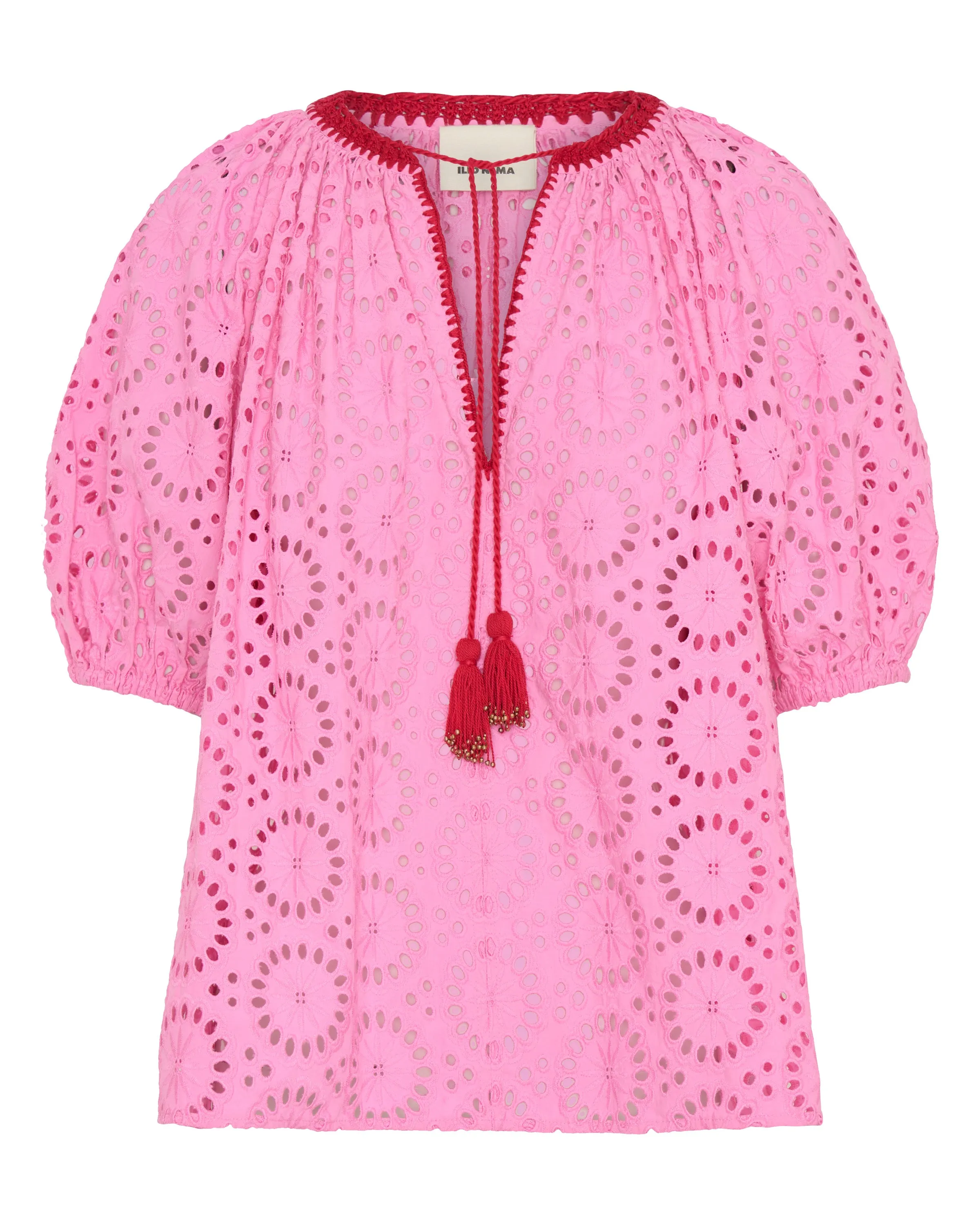 Lucidia Red & Pink Eyelet Top sold by ILIO NEMA product image thumbnail 5