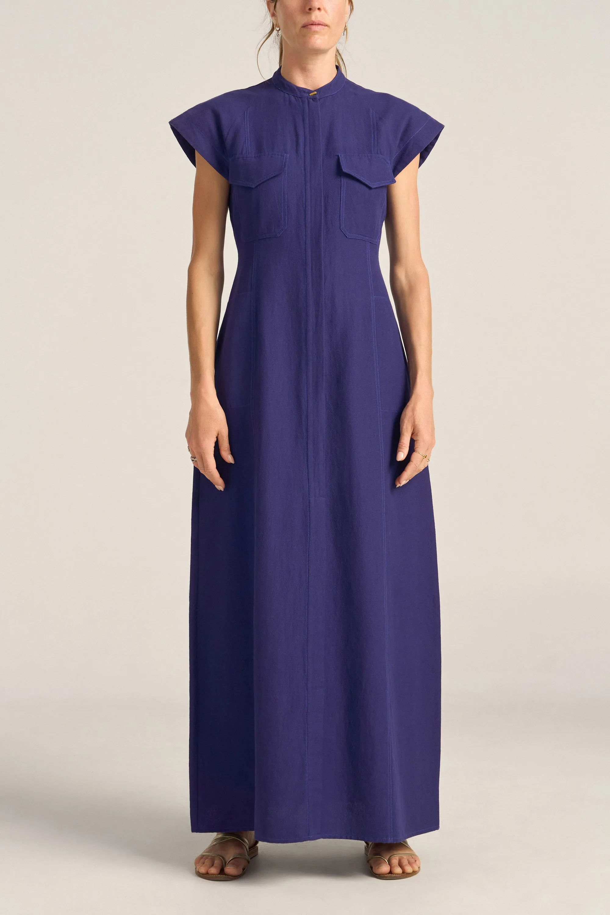 Heraklion Blue Patchwork Dress sold by ILIO NEMA product image thumbnail 3