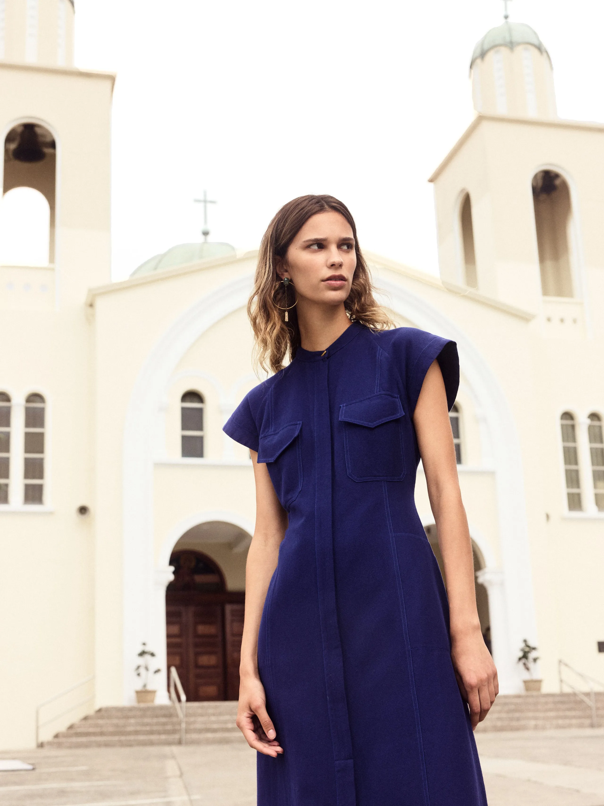 Heraklion Blue Patchwork Dress sold by ILIO NEMA product image thumbnail 2