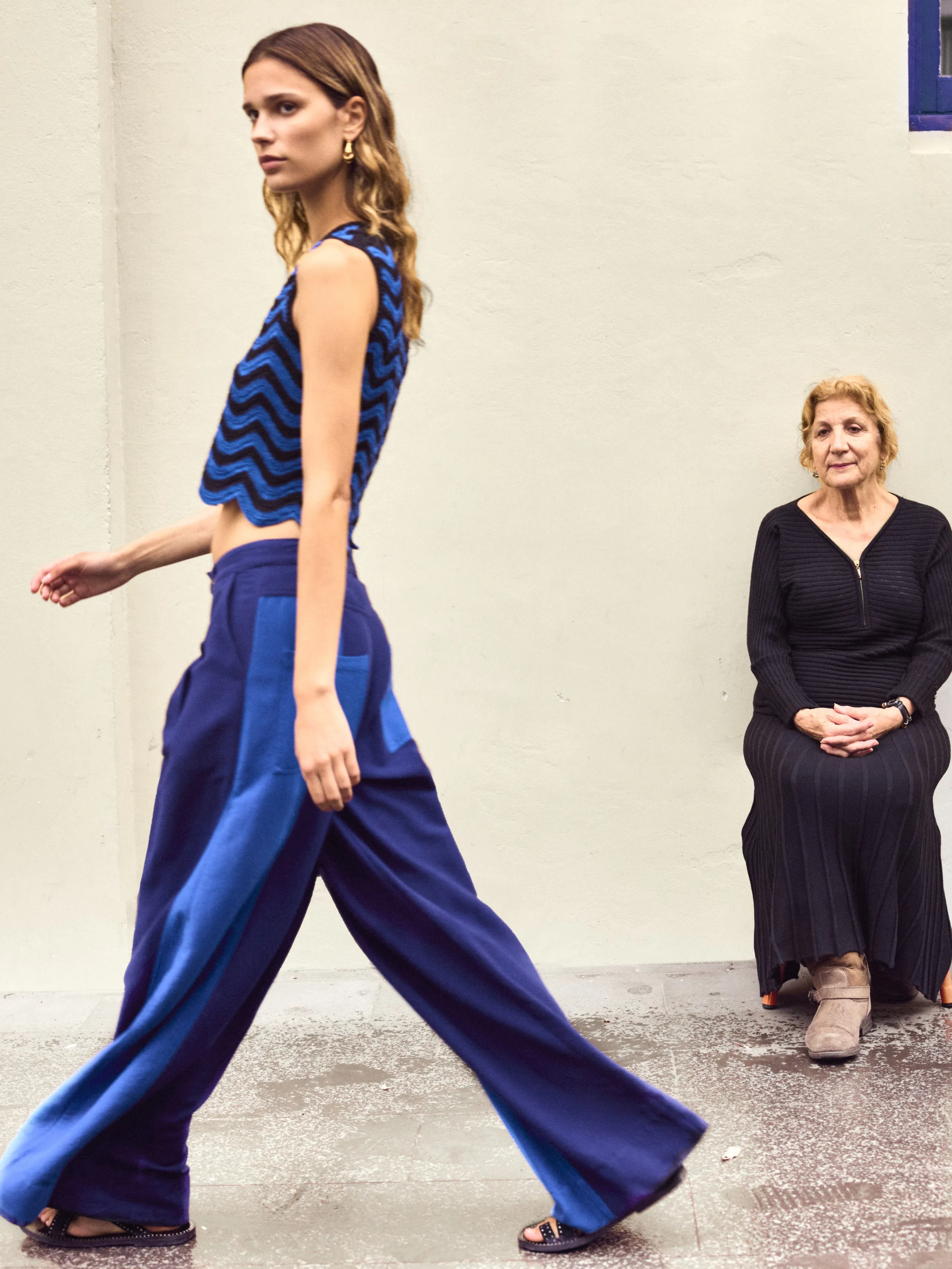 Freya Blue Patchwork Pants sold by ILIO NEMA product image thumbnail 2