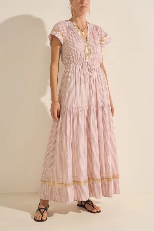 Fate Ithaki Stripe Cotton Voile Dress made by ILIO NEMA