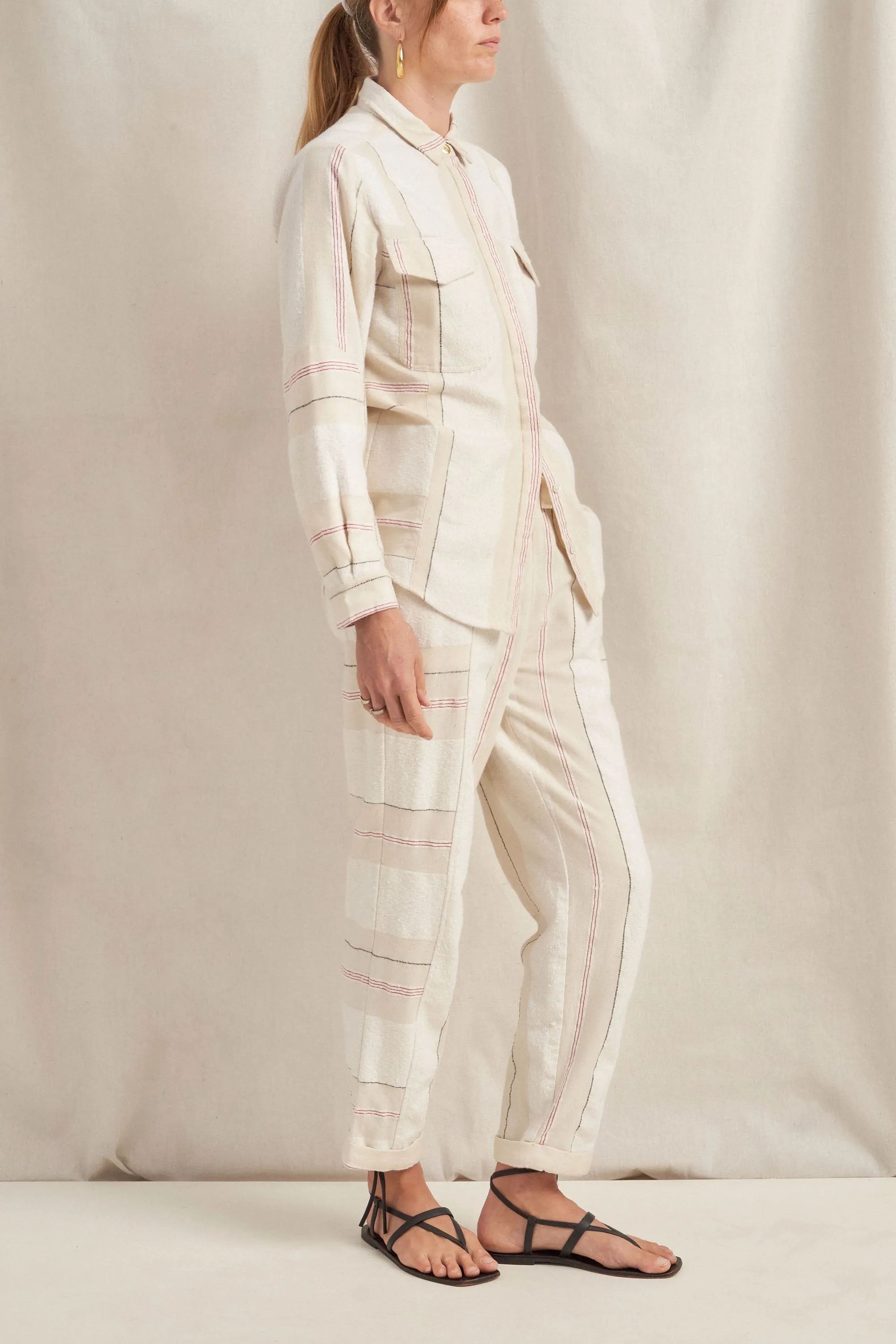 Paris Cream Boucle Stripe Shirt sold by ILIO NEMA product image thumbnail 2