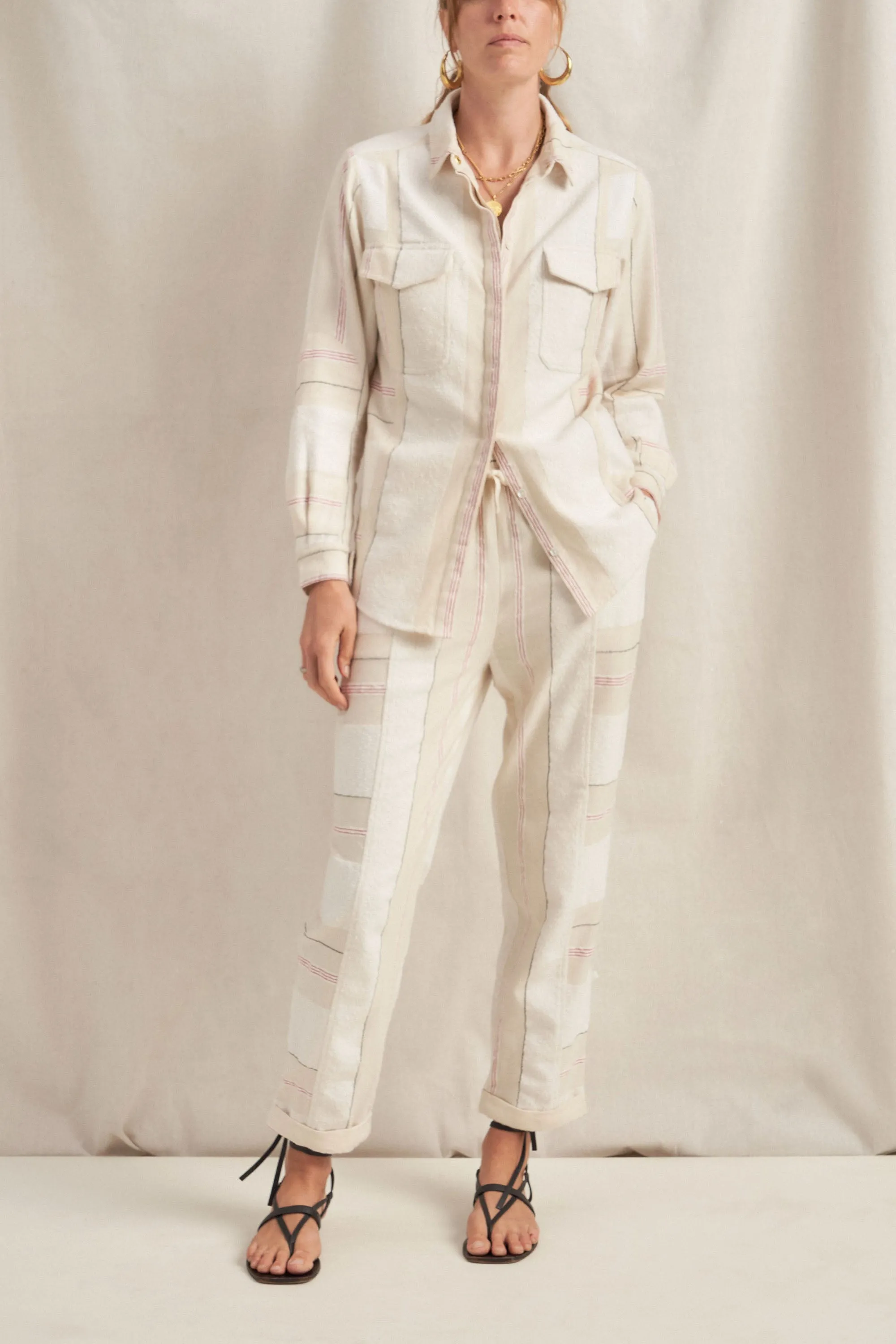 Paris Cream Boucle Stripe Shirt sold by ILIO NEMA product image thumbnail 5