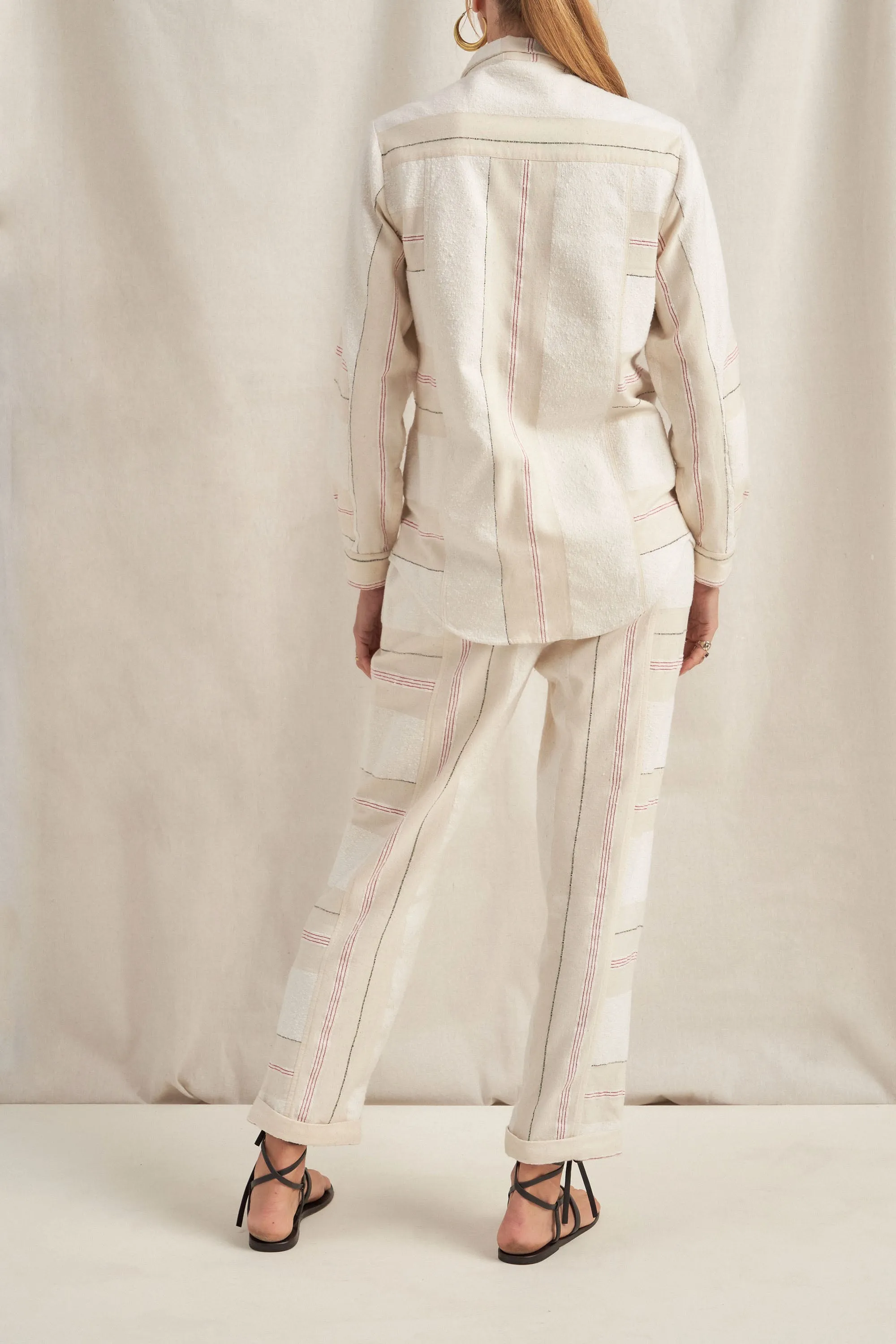 Paris Cream Boucle Stripe Shirt sold by ILIO NEMA product image thumbnail 4