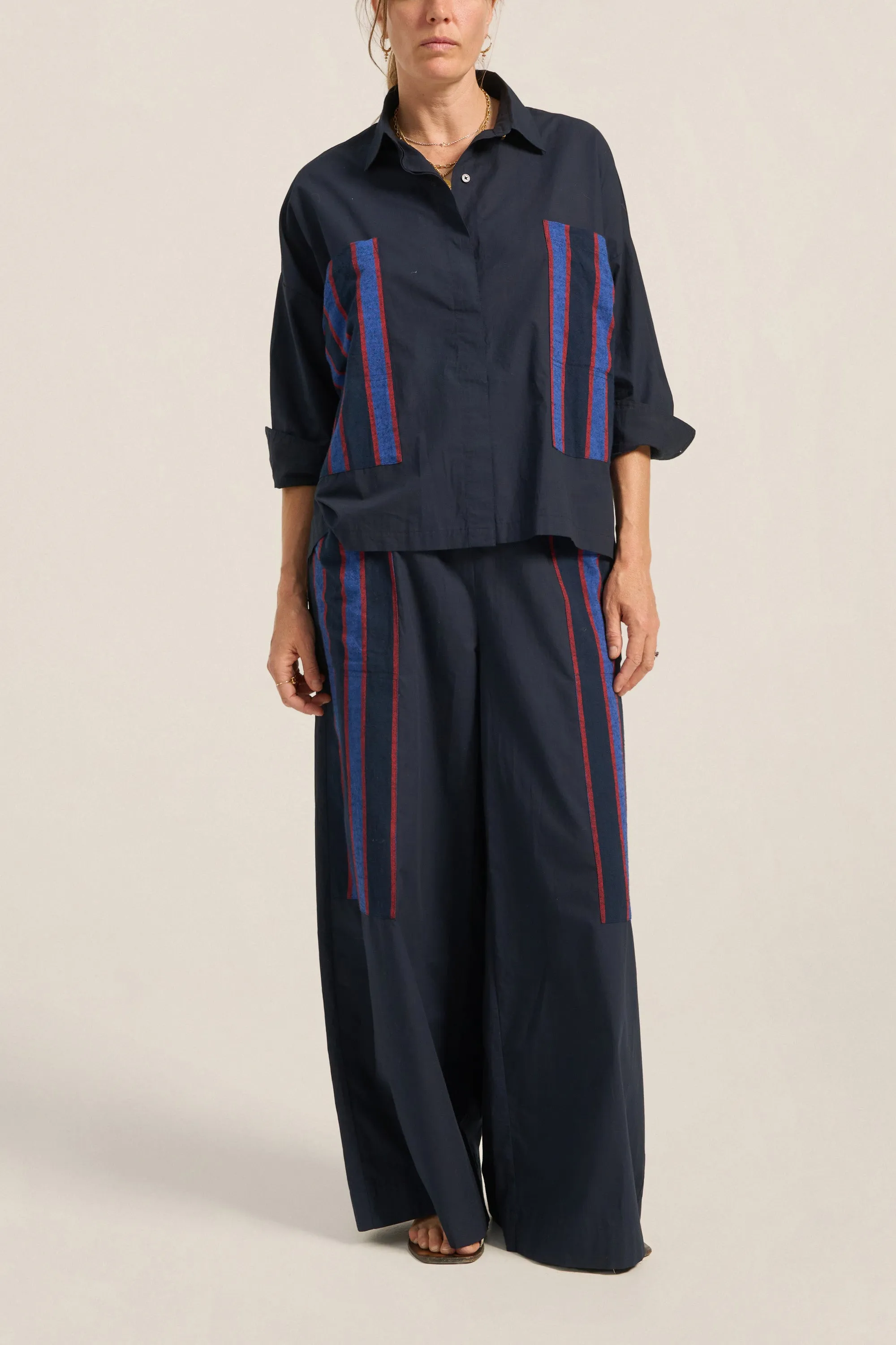 Elysian Navy Poplin Pants sold by ILIO NEMA product image thumbnail 2