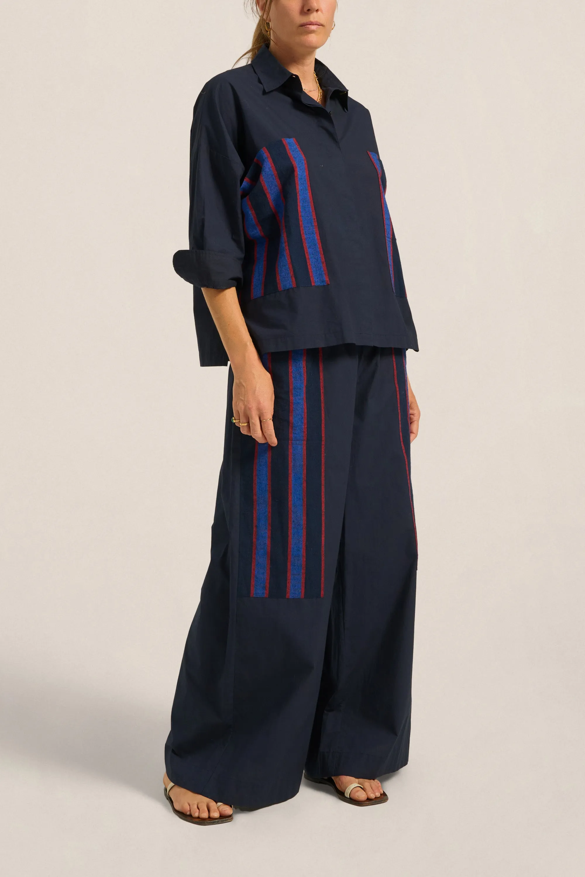 Elysian Navy Poplin Pants sold by ILIO NEMA product image thumbnail 5