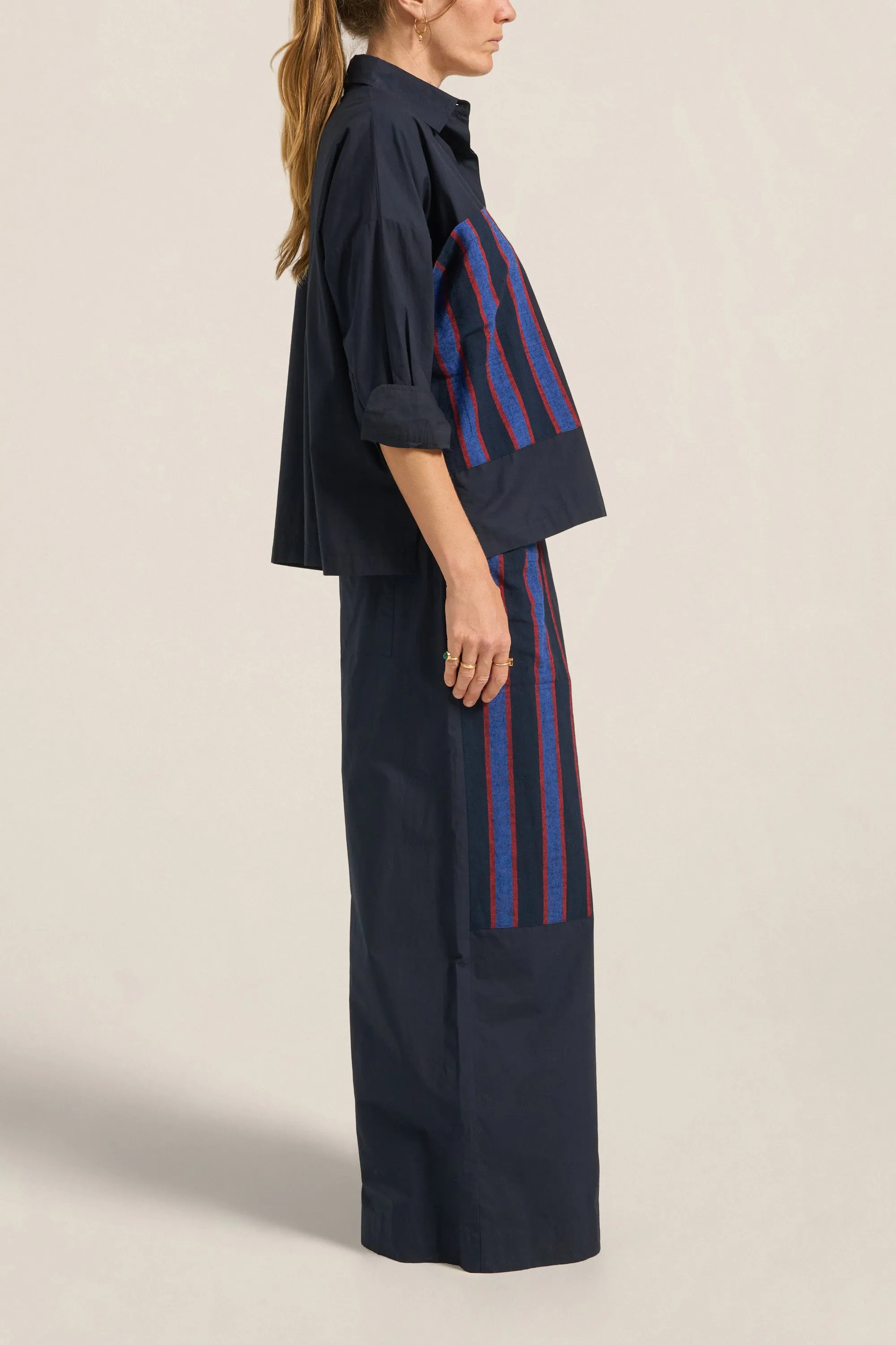 Elysian Navy Poplin Pants sold by ILIO NEMA product image thumbnail 4