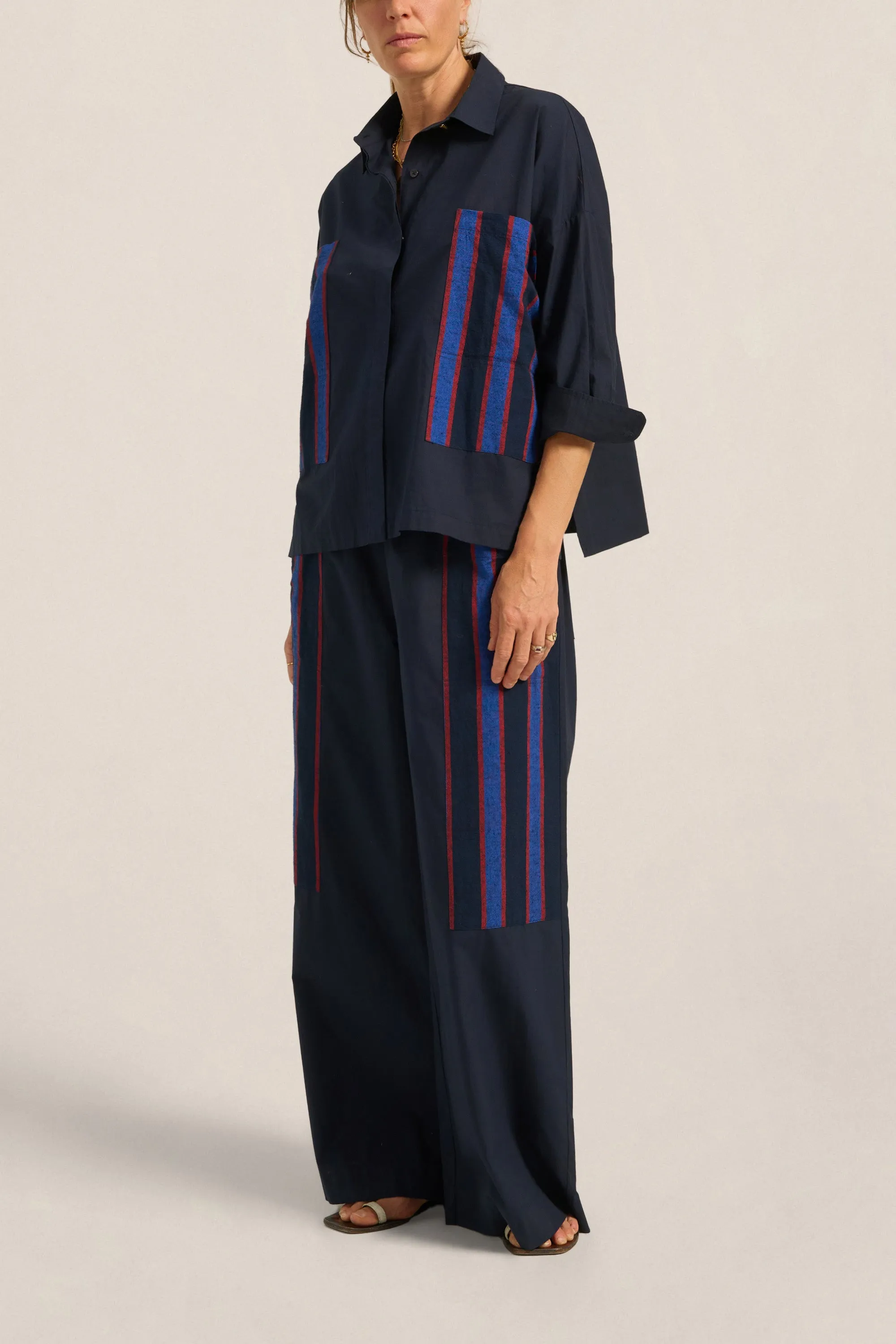 Elysian Navy Poplin Pants sold by ILIO NEMA product image thumbnail 3