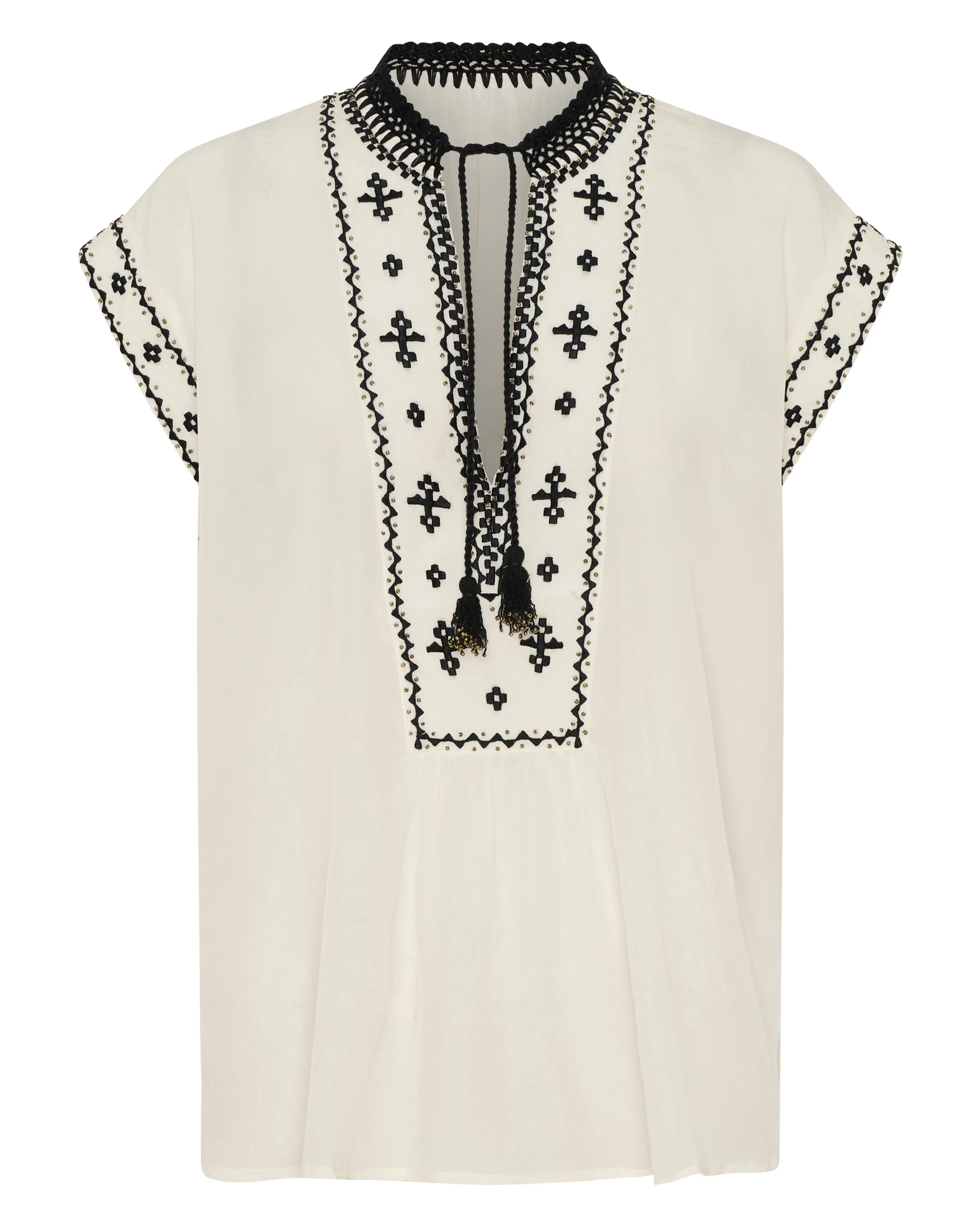 Oracle Folk Embroidery Silk Top sold by ILIO NEMA product image thumbnail 5