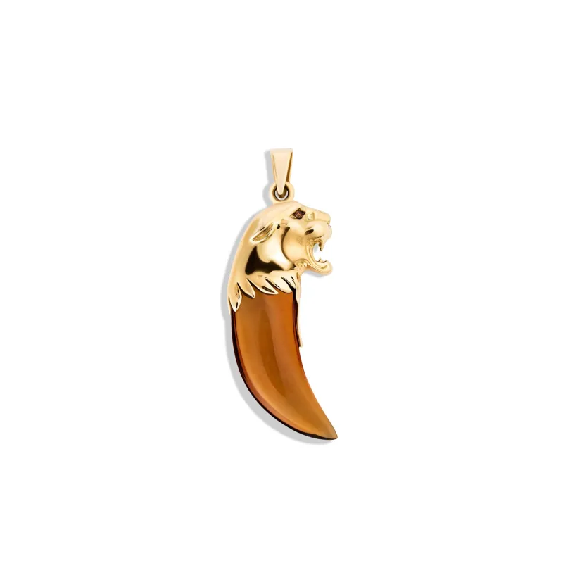 Citrine Giaguaro Pendant made by Renato Cipullo