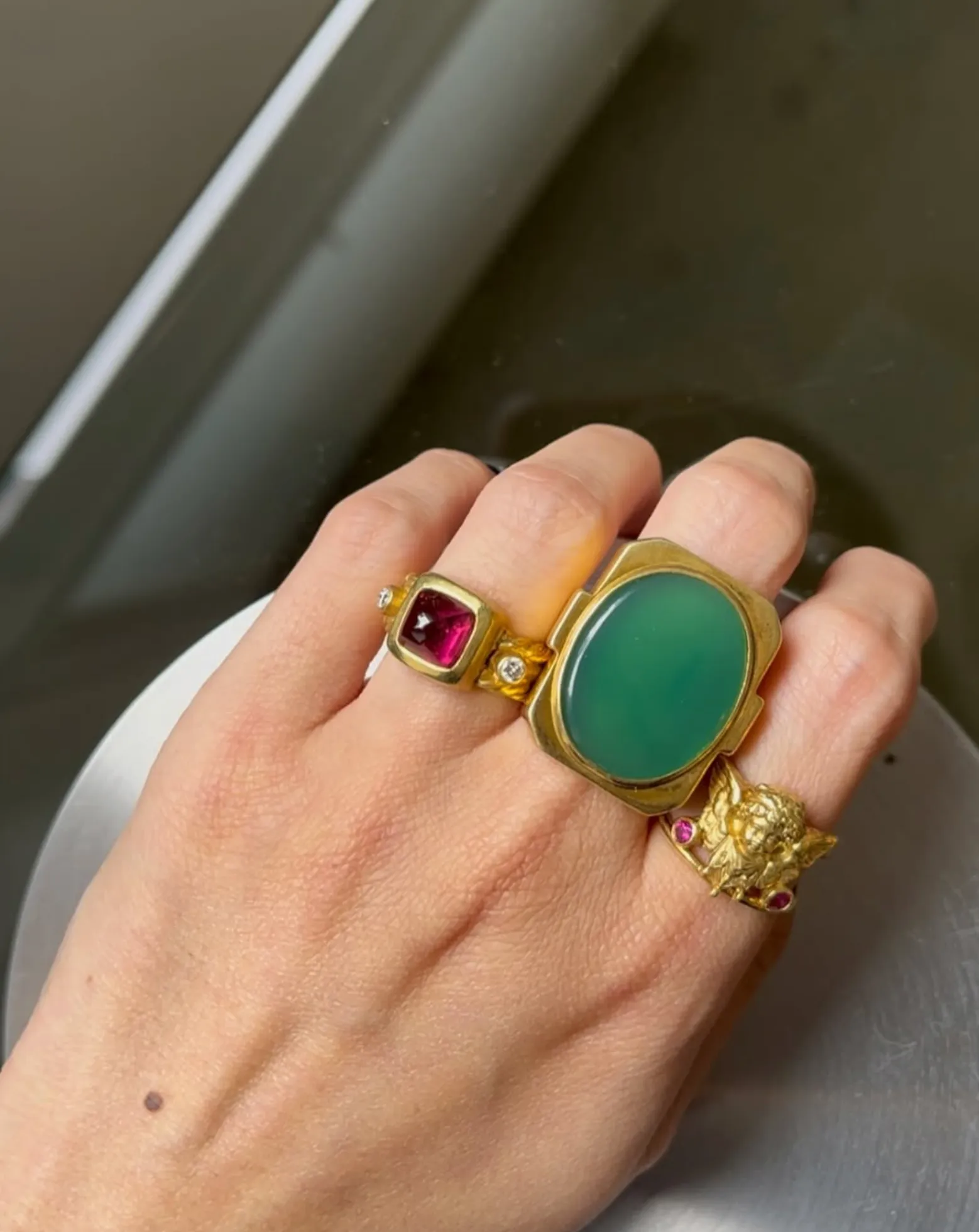 Rubellite Nodo Ring sold by Renato Cipullo product image thumbnail 2