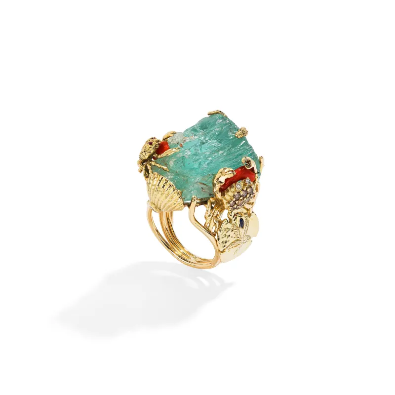 Aquamarine Vita Marina Ring made by Renato Cipullo