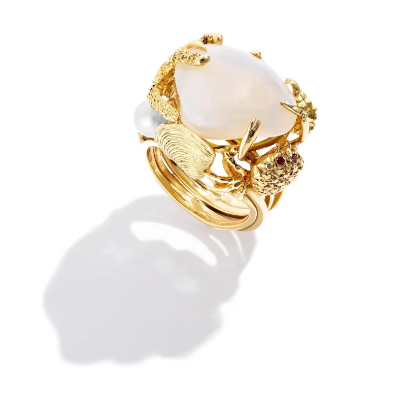 Opal Vita Marina Ring made by Renato Cipullo
