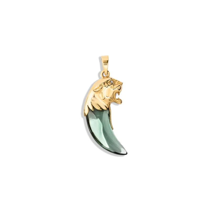 Green Amethyst Giaguaro Pendant made by Renato Cipullo
