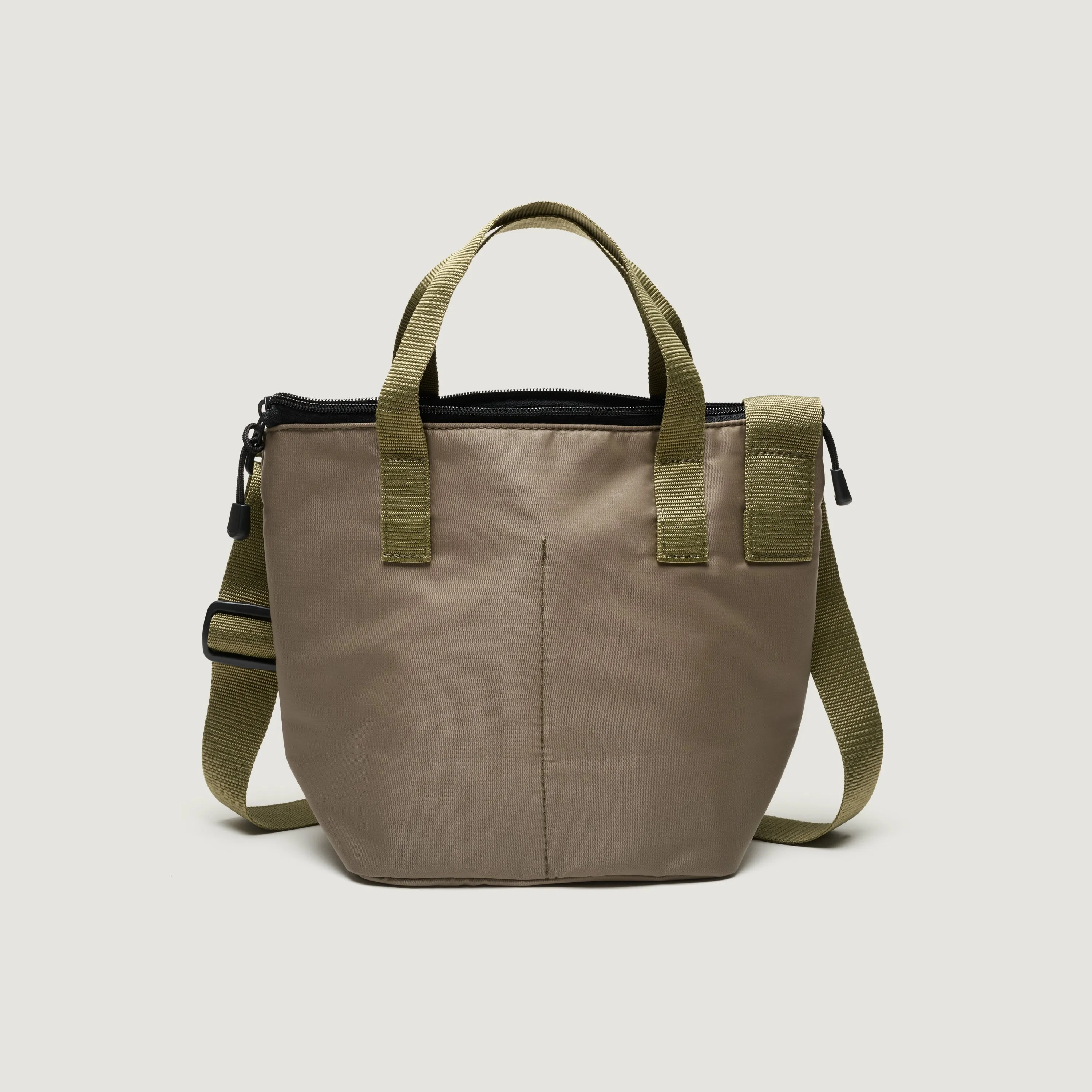 ZIPPER DUFFLE - SMALL - DARK BEIGE PUFFER NYLON TWILL sold by BAGSINPROGRESS product image thumbnail 5