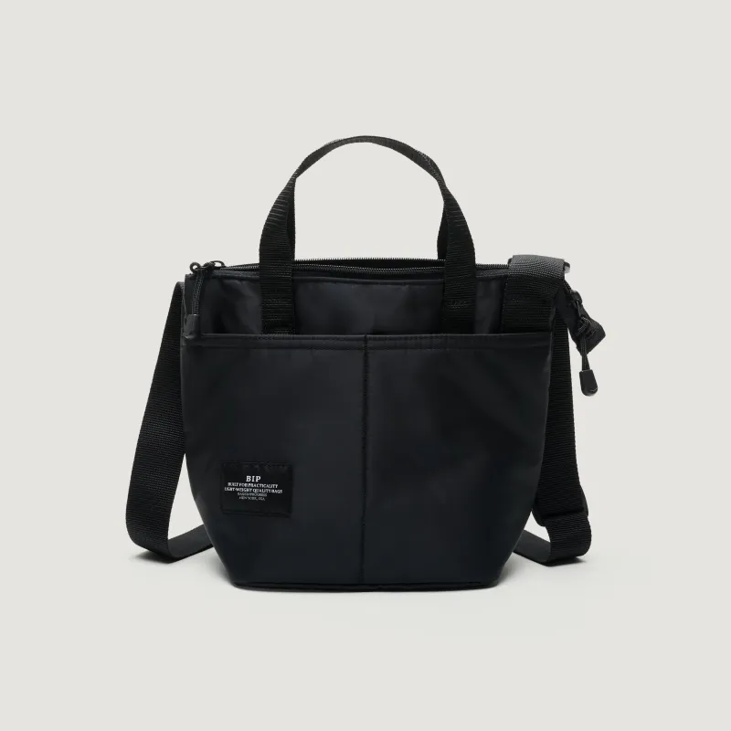ZIPPER DUFFLE - SMALL - BLACK PUFFER NYLON TWILL made by BAGSINPROGRESS