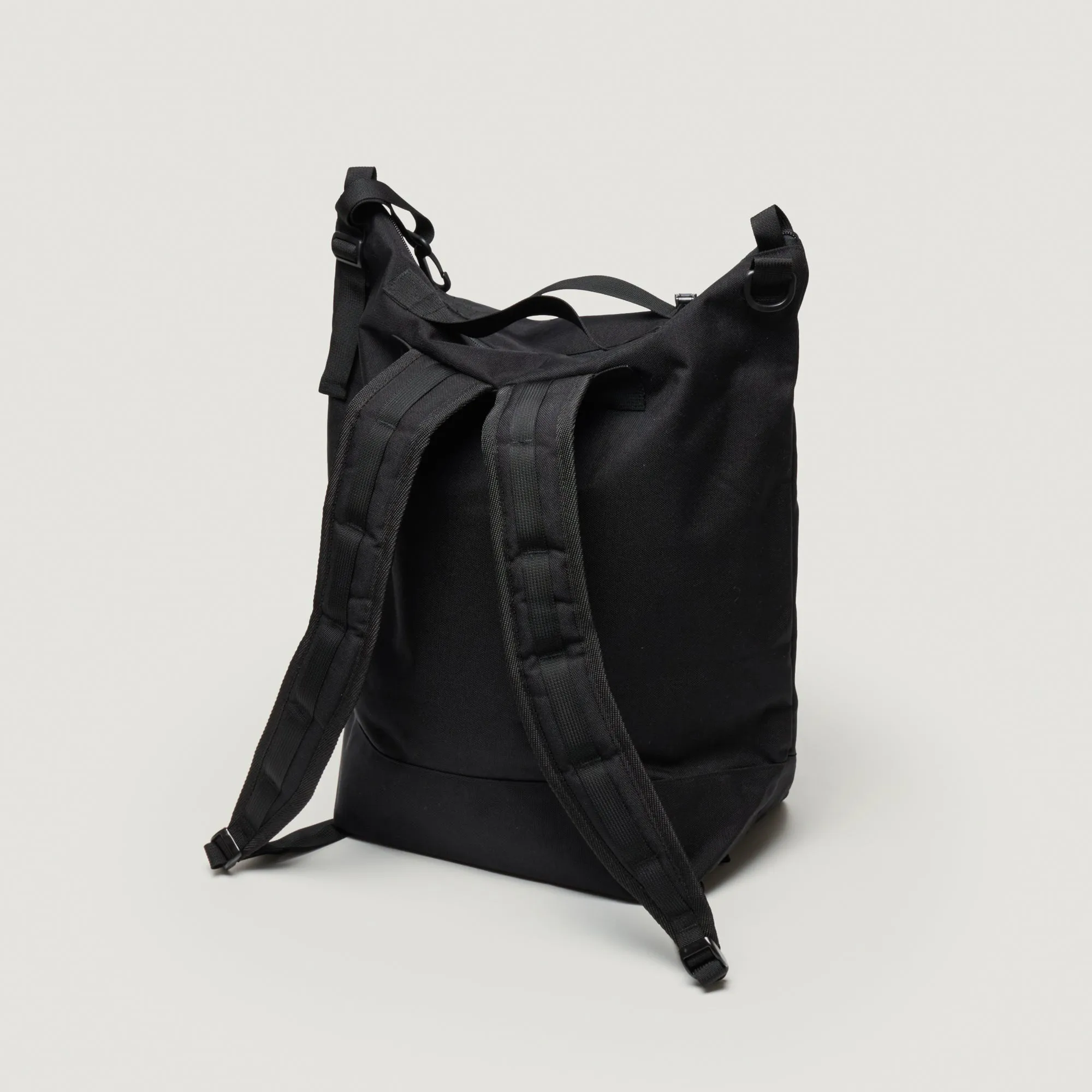ZIPPER BACKPACK - BLACK NYLON CANVAS sold by BAGSINPROGRESS product image thumbnail 5
