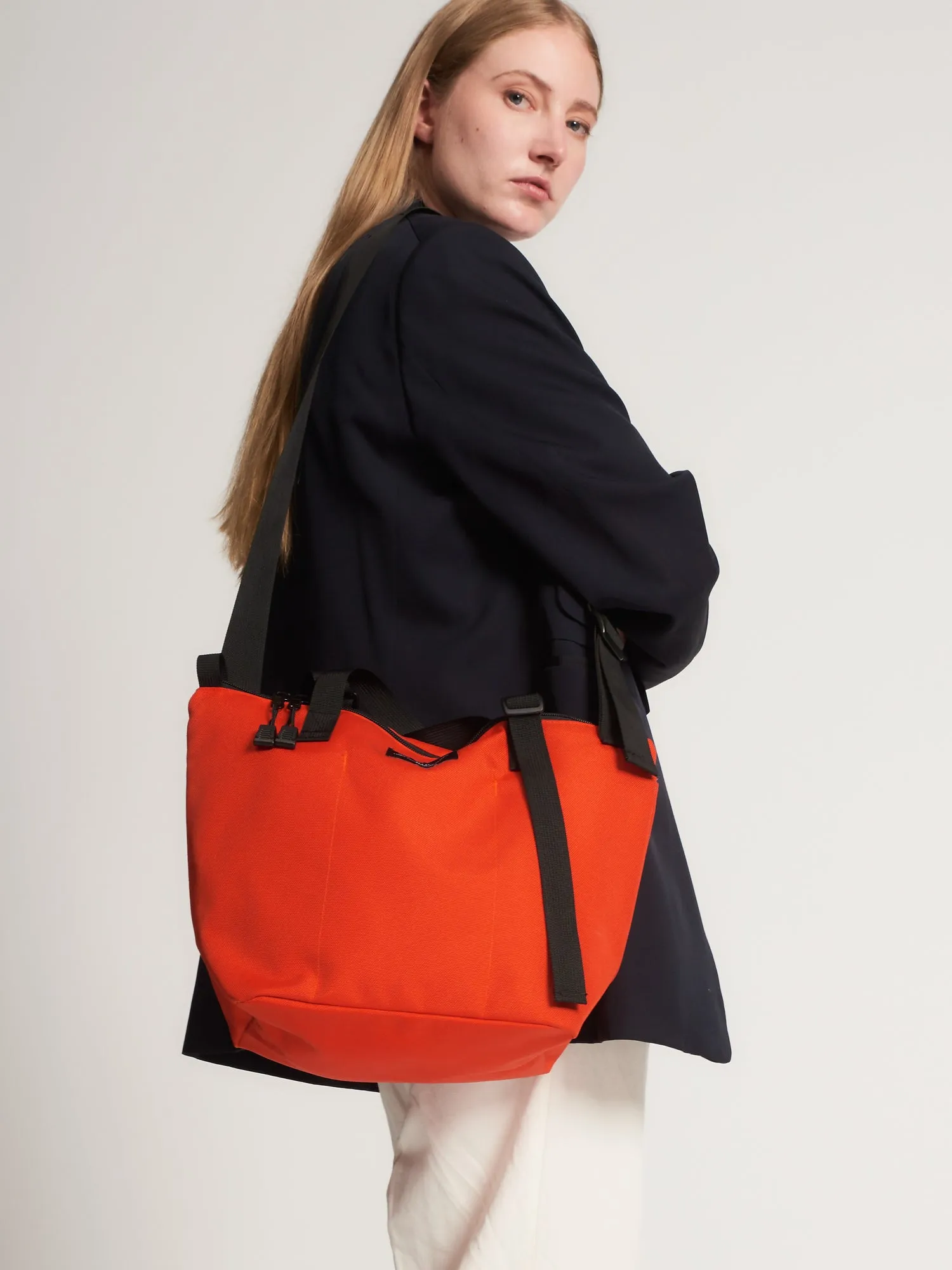TRAVELER DUFFLE SMALL - REDDISH ORANGE NYLON CANVAS sold by BAGSINPROGRESS product image thumbnail 3