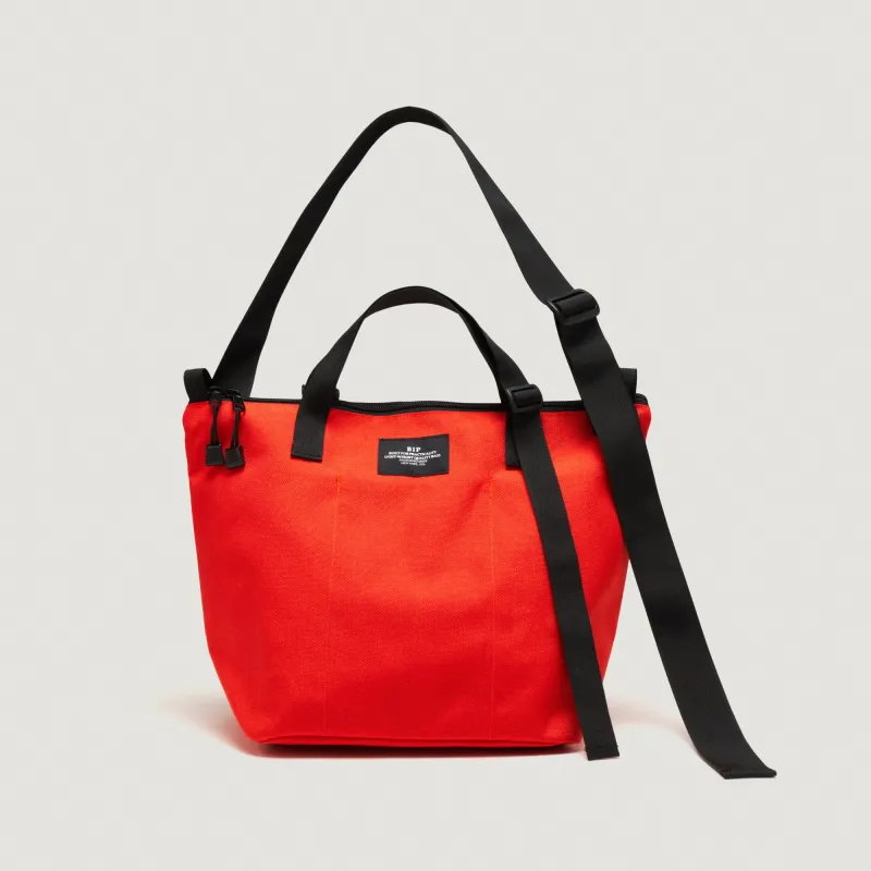 TRAVELER DUFFLE SMALL - REDDISH ORANGE NYLON CANVAS made by BAGSINPROGRESS