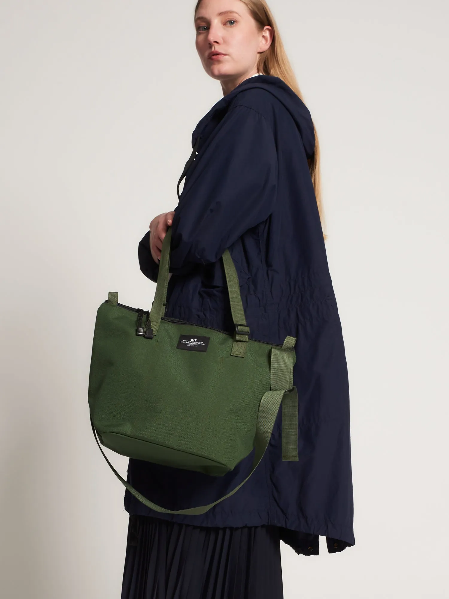 TRAVELER DUFFLE SMALL - OLIVE NYLON CANVAS sold by BAGSINPROGRESS product image thumbnail 3