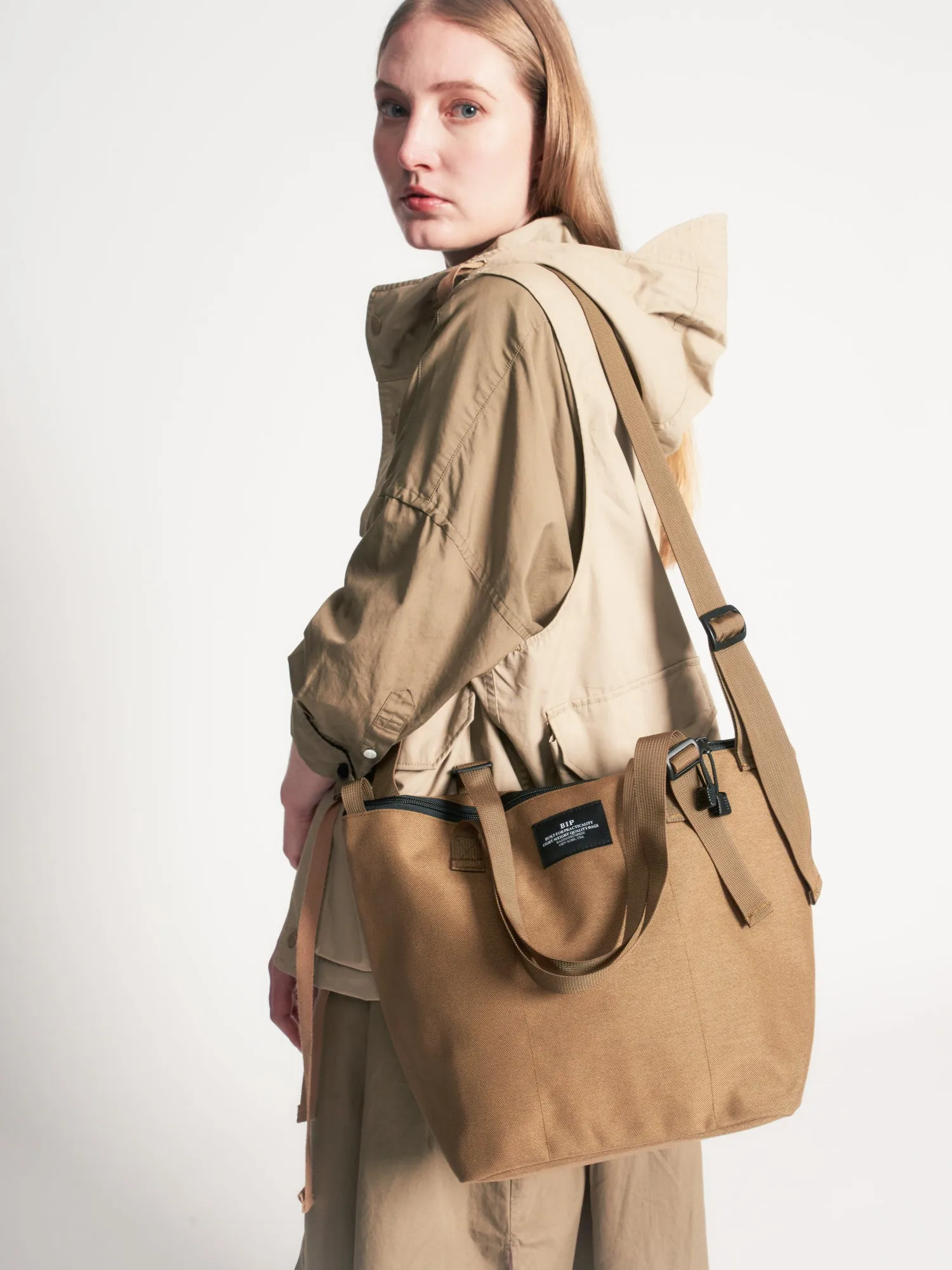 TRAVELER DUFFLE SMALL - KHAKI NYLON CANVAS sold by BAGSINPROGRESS product image thumbnail 2