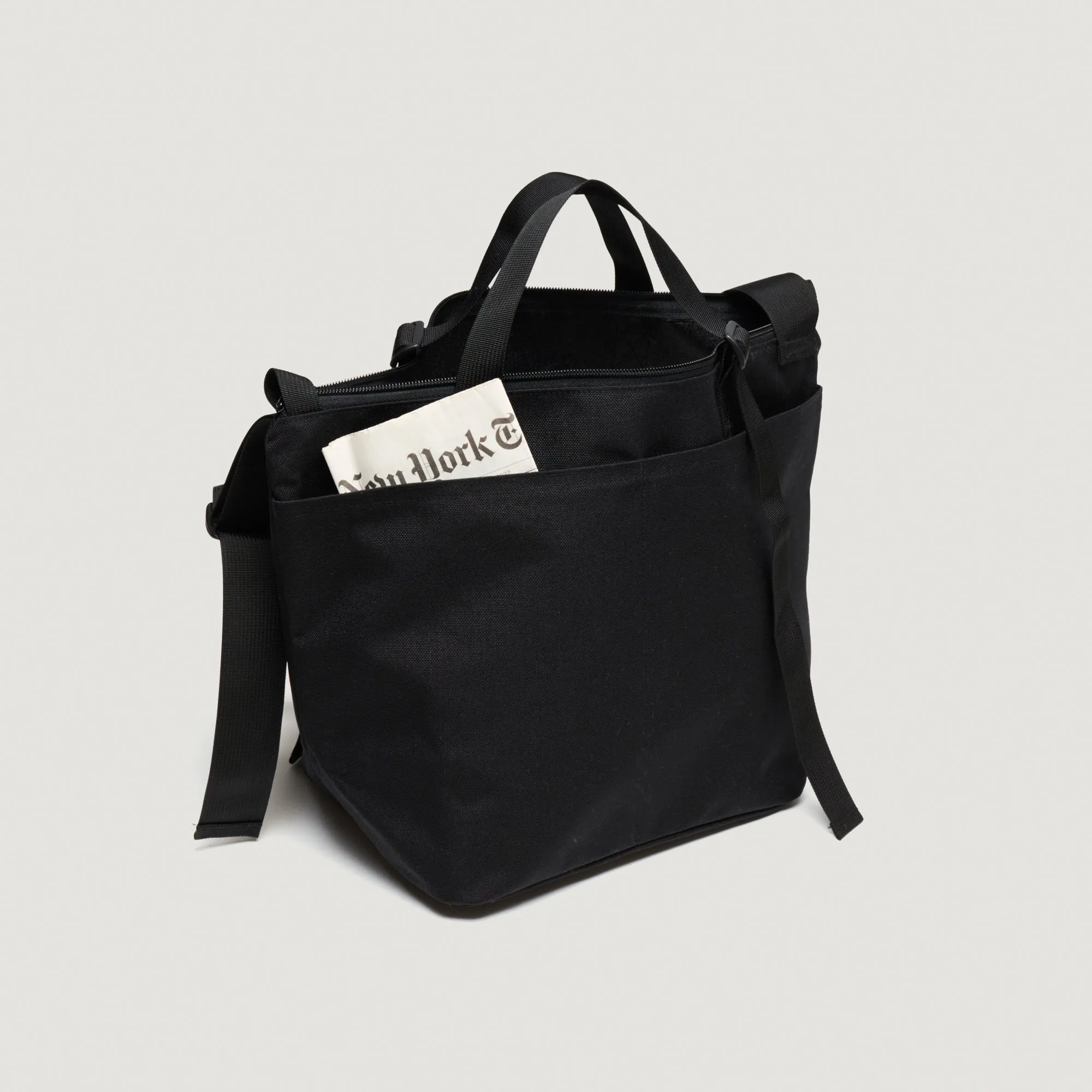 TRAVELER DUFFLE SMALL - BLACK NYLON CANVAS sold by BAGSINPROGRESS product image thumbnail 5