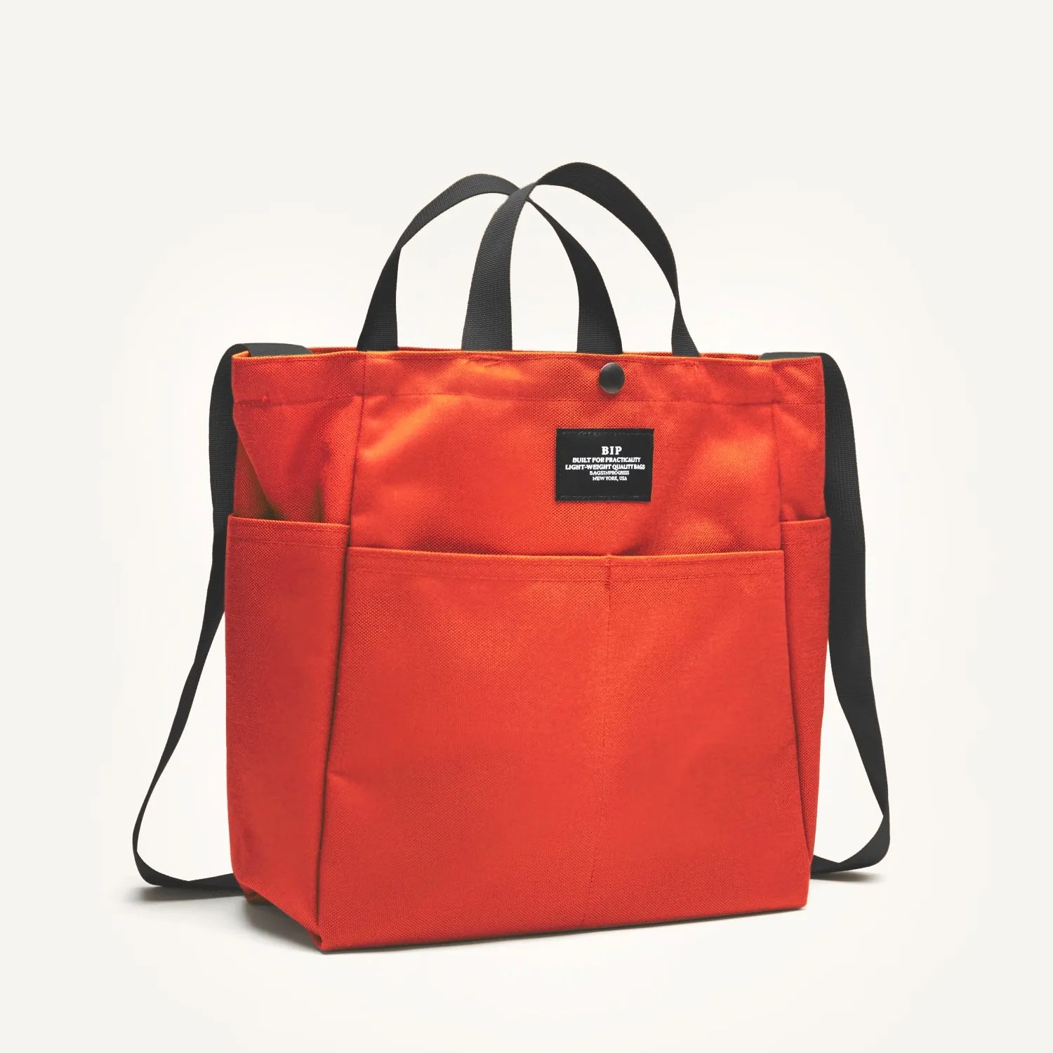 MULTI-POCKET BAG MEDIUM - REDDISH ORANGE NYLON CANVAS sold by BAGSINPROGRESS product image thumbnail 4