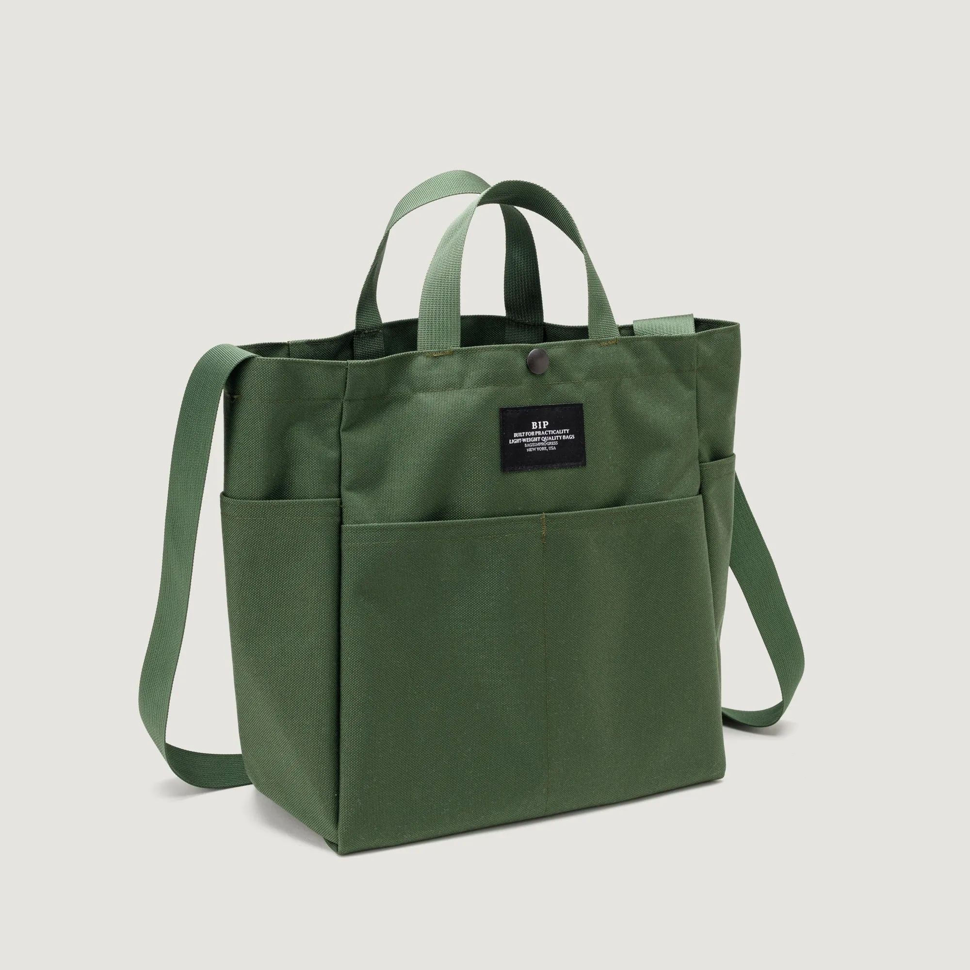 MULTI-POCKET BAG MEDIUM - OLIVE NYLON CANVAS sold by BAGSINPROGRESS product image thumbnail 4