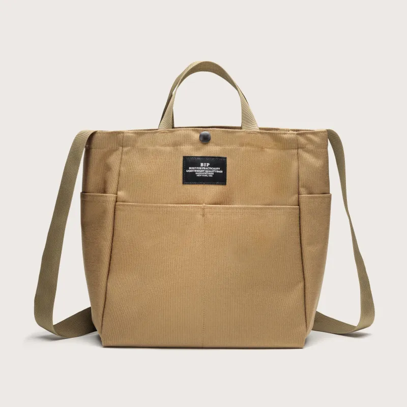 MULTI-POCKET BAG MEDIUM - KHAKI NYLON CANVAS made by BAGSINPROGRESS