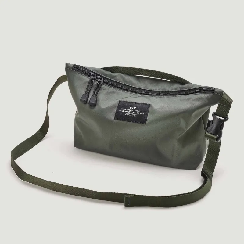 FANNYPACK CROSSBODY - KHAKI GREEN NYLON TWILL made by BAGSINPROGRESS