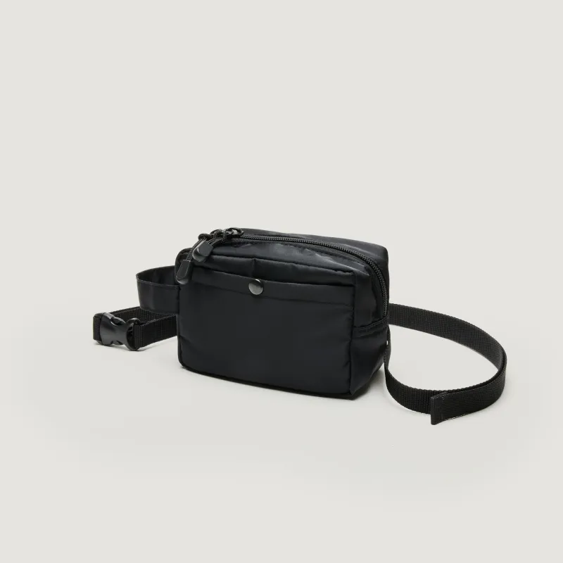 BELT POUCH MINI - BLACK POLY-FILLED NYLON TWILL made by BAGSINPROGRESS