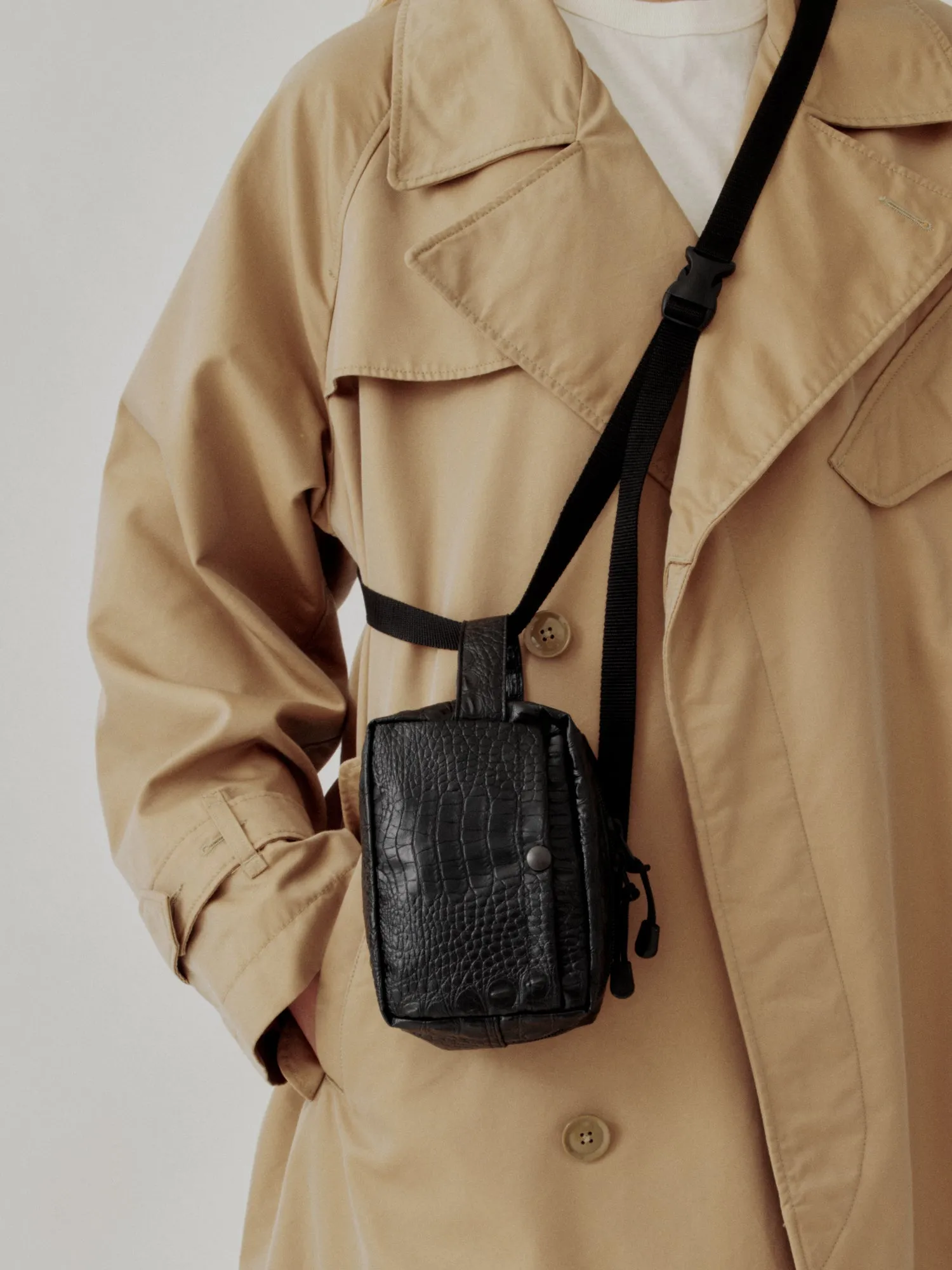 BELT POUCH MINI - BLACK CROCO VEGAN LEATHER sold by BAGSINPROGRESS product image thumbnail 2
