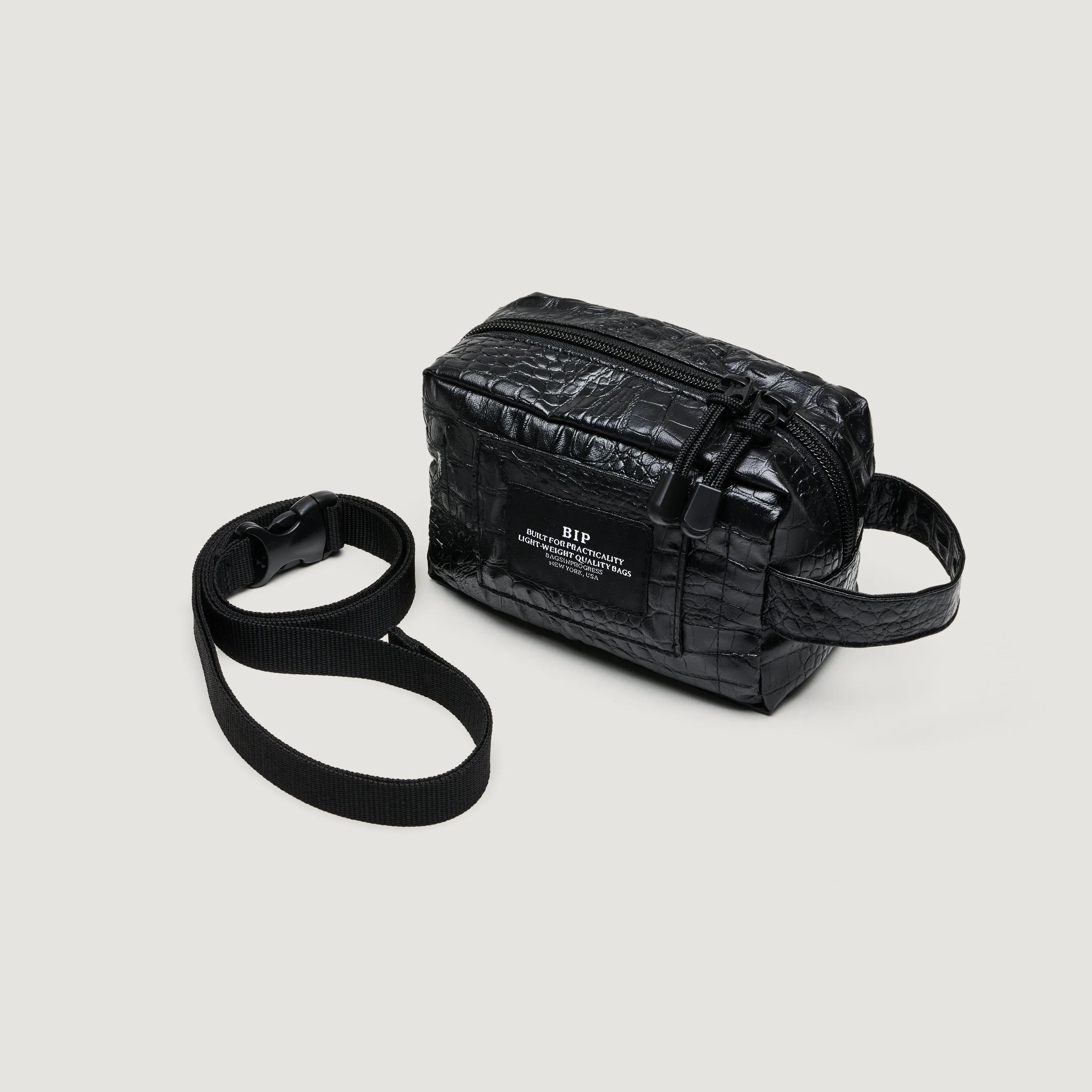 BELT POUCH MINI - BLACK CROCO VEGAN LEATHER sold by BAGSINPROGRESS product image thumbnail 5
