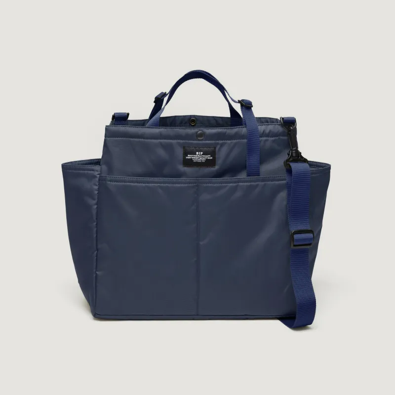 CARRY-ALL BEACH BAG - NAVY PUFFER NYLON TWILL made by BAGSINPROGRESS