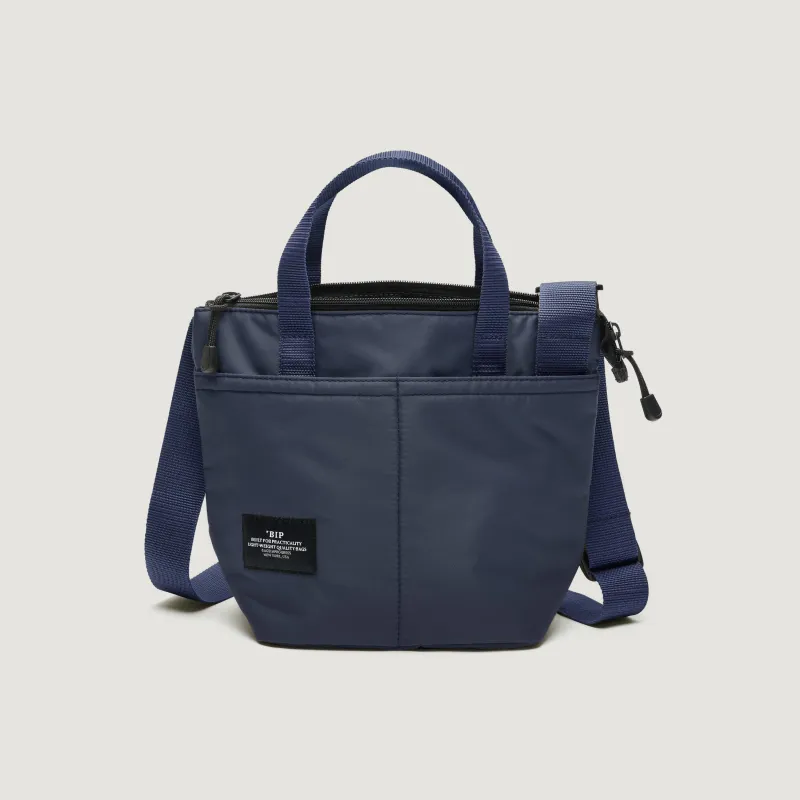 ZIPPER DUFFLE - SMALL - NAVY PUFFER NYLON TWILL made by BAGSINPROGRESS