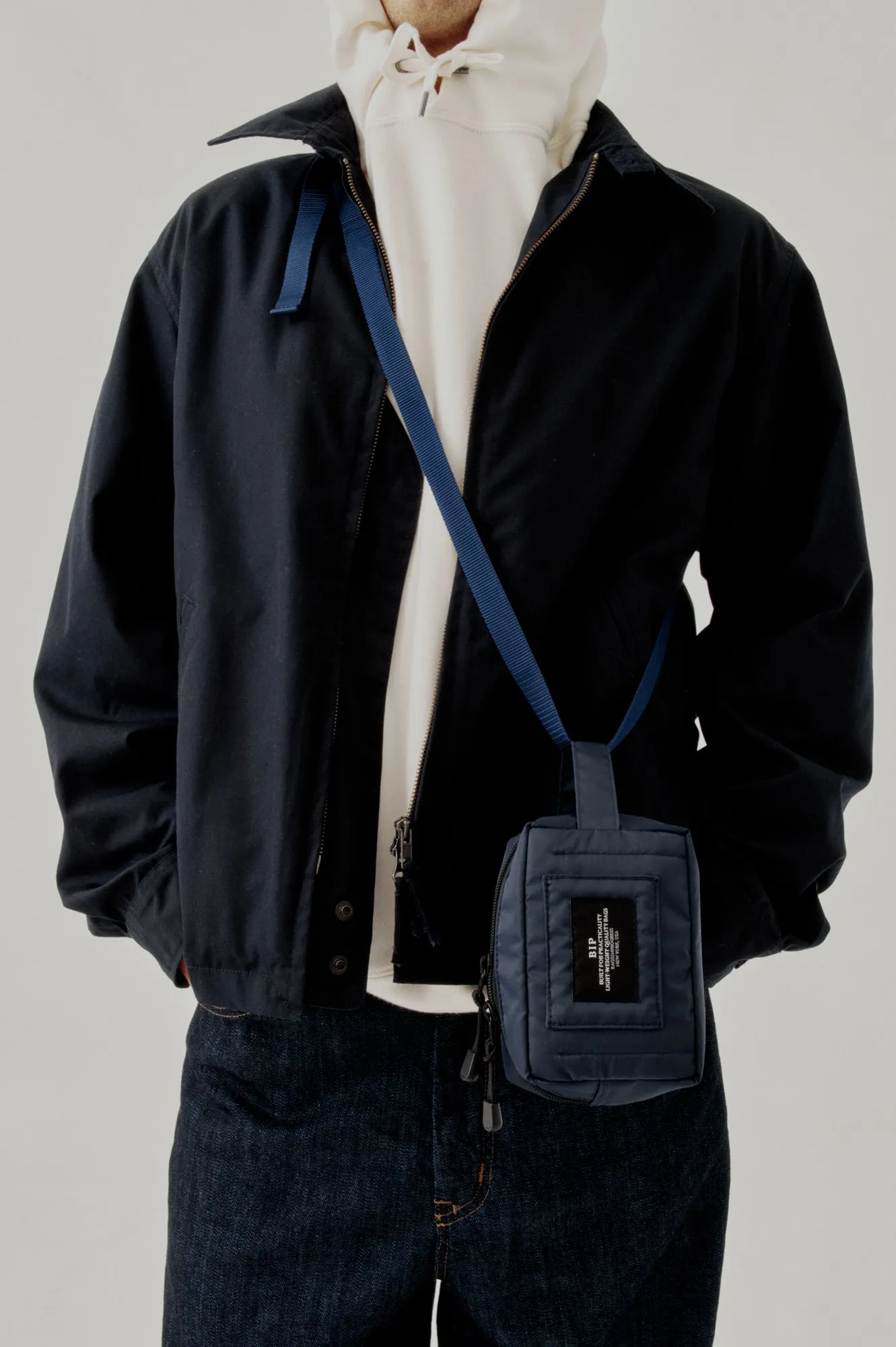 BELT POUCH MINI - NAVY POLY-FILLED NYLON TWILL sold by BAGSINPROGRESS product image thumbnail 3