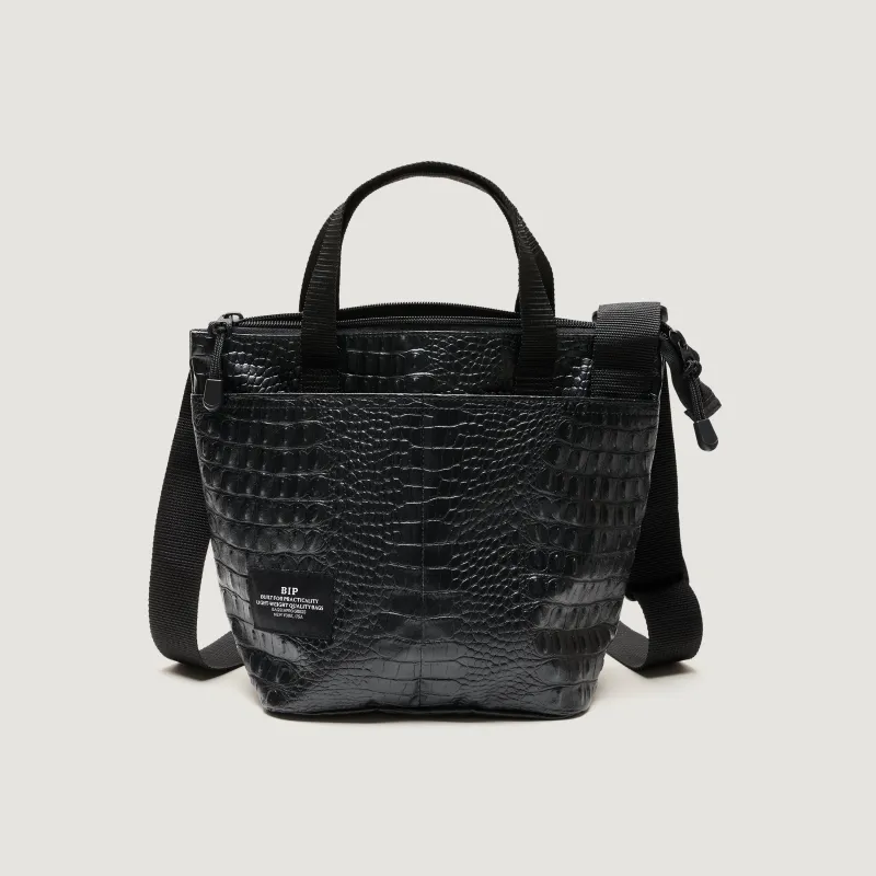 ZIPPER DUFFLE - SMALL - BLACK CROCO made by BAGSINPROGRESS