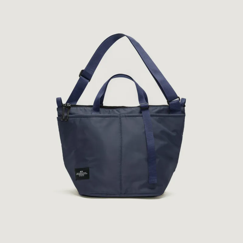 ZIPPER DUFFLE - MEDIUM - NAVY PUFFER NYLON TWILL made by BAGSINPROGRESS