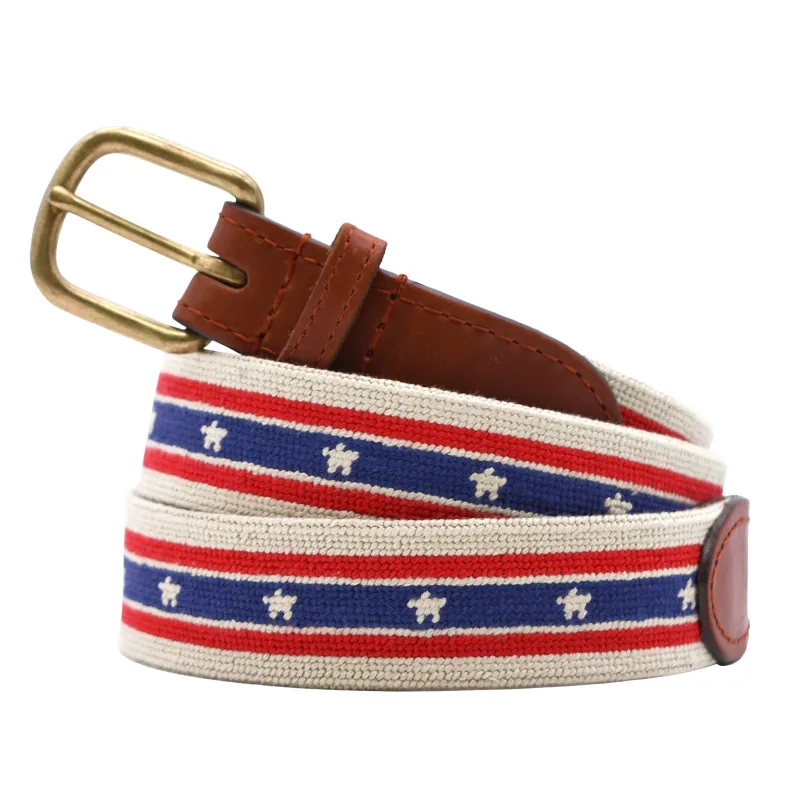 Patriotic Surcingle Belt made by Smathers & Branson