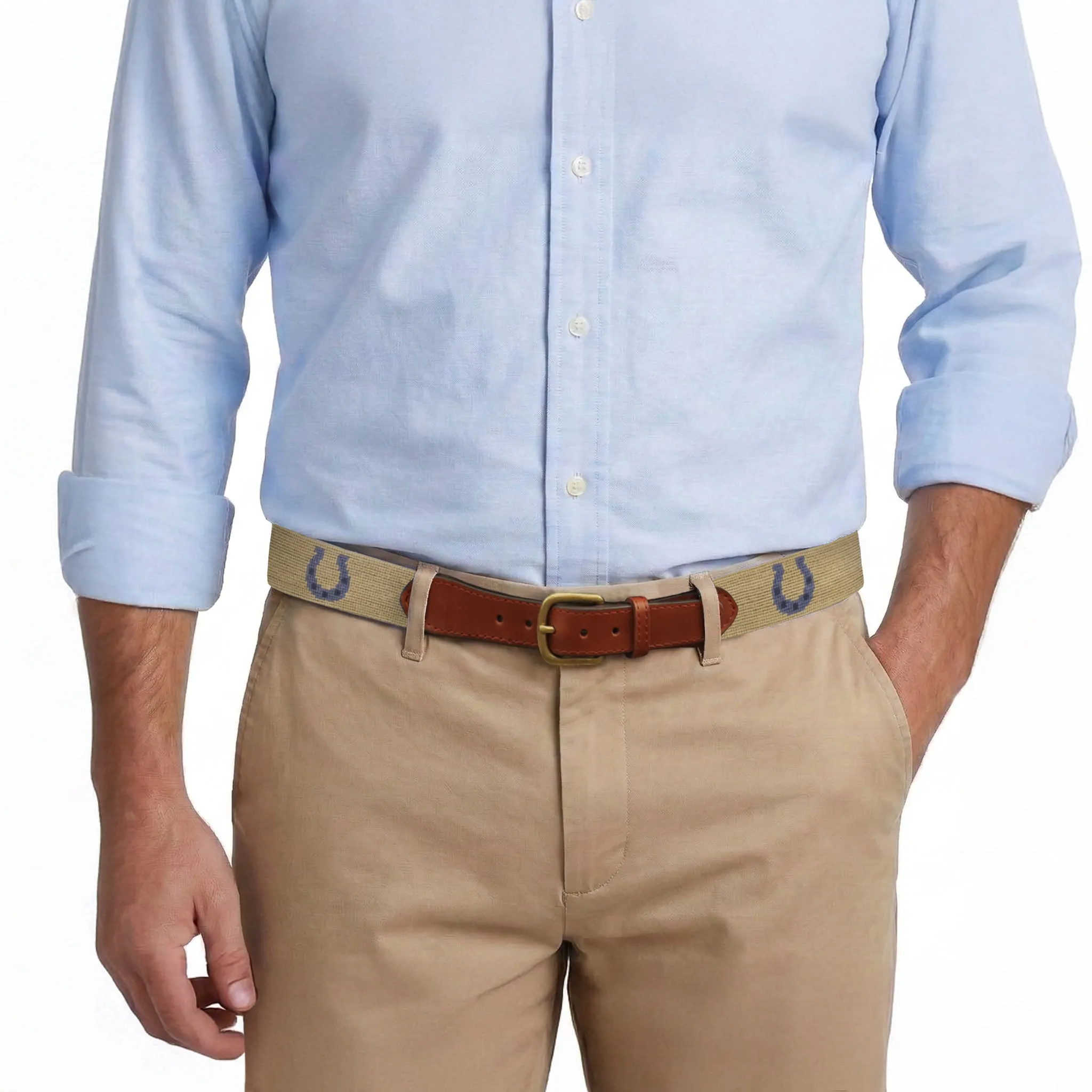 Horseshoe Belt (Dark Khaki) sold by Smathers & Branson product image thumbnail 4